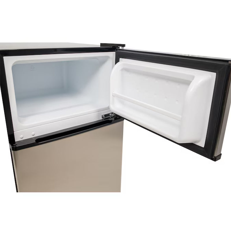 3.1-Cu Ft Mini Fridge with Freezer ( Stainless Steel ) Garage Ready ENERGY STAR