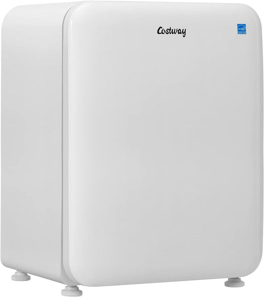 2.4 Cu Ft Compact Refrigerator - Energy Efficient Mini Fridge with Auto Defrost, Adjustable Temperature, Reversible Door & Removable Glass Shelves - Perfect for Apartments & Small Spaces - White