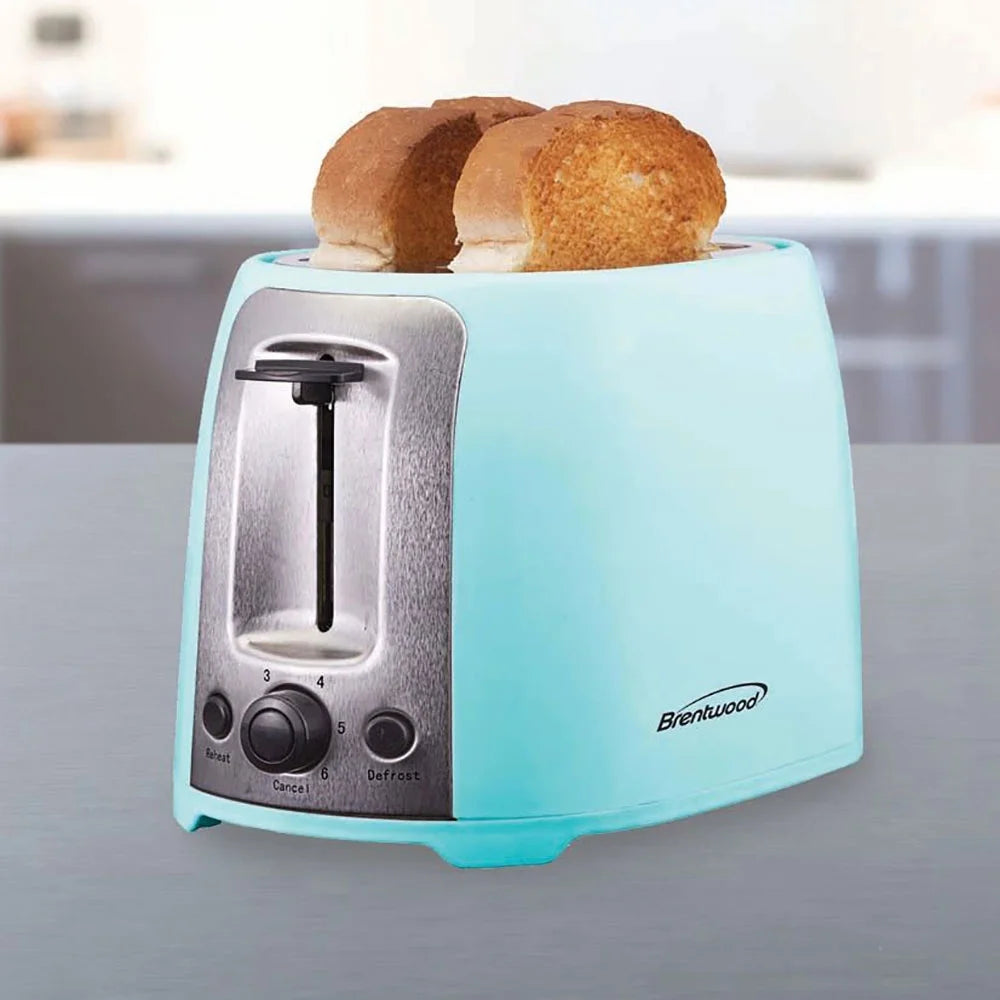 Cool Touch 2-Slice Toaster - Stylish Blue with Extra Wide Slots for Perfect Toast Every Time!