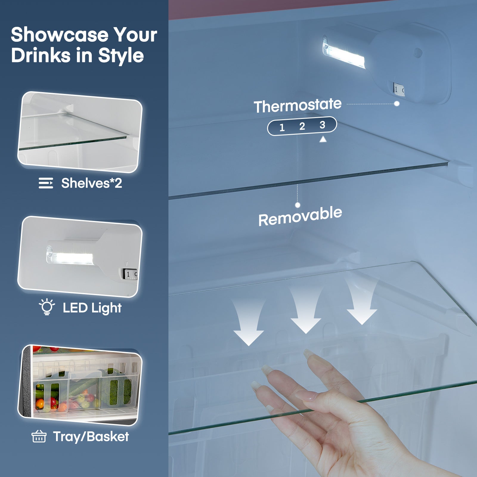 Premium Electric Cigar Humidor for 300 Cigars - 40L Cigar Cabinet with Temperature Control, Spanish Cedar Shelves & Digital Hygrometer - Perfect Gift for Men