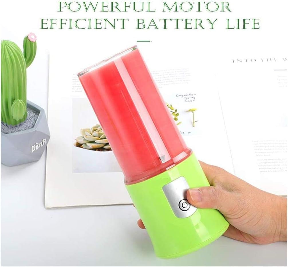 Upgrade Your Smoothie Game: Portable USB Rechargeable Blender with 6 Blades - Perfect for On-the-Go Juices and Smoothies! Ideal Christmas Gift!