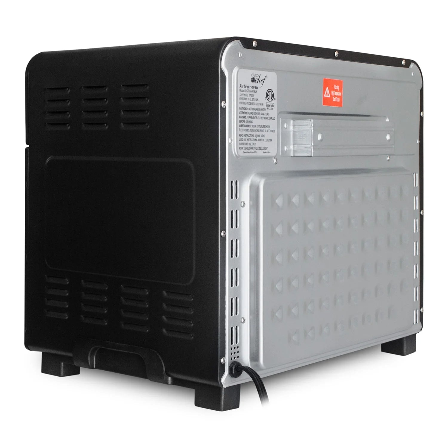 24 QT Stainless Steel Countertop Toaster Oven with Built-In Air Fryer and Included Accessories