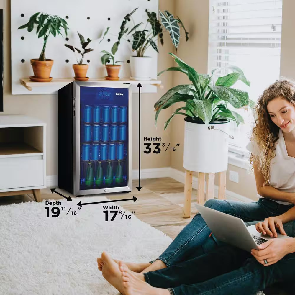 3.1 Cu. Ft. 17.5 In. 117-Can Free-Standing Beverage Cooler