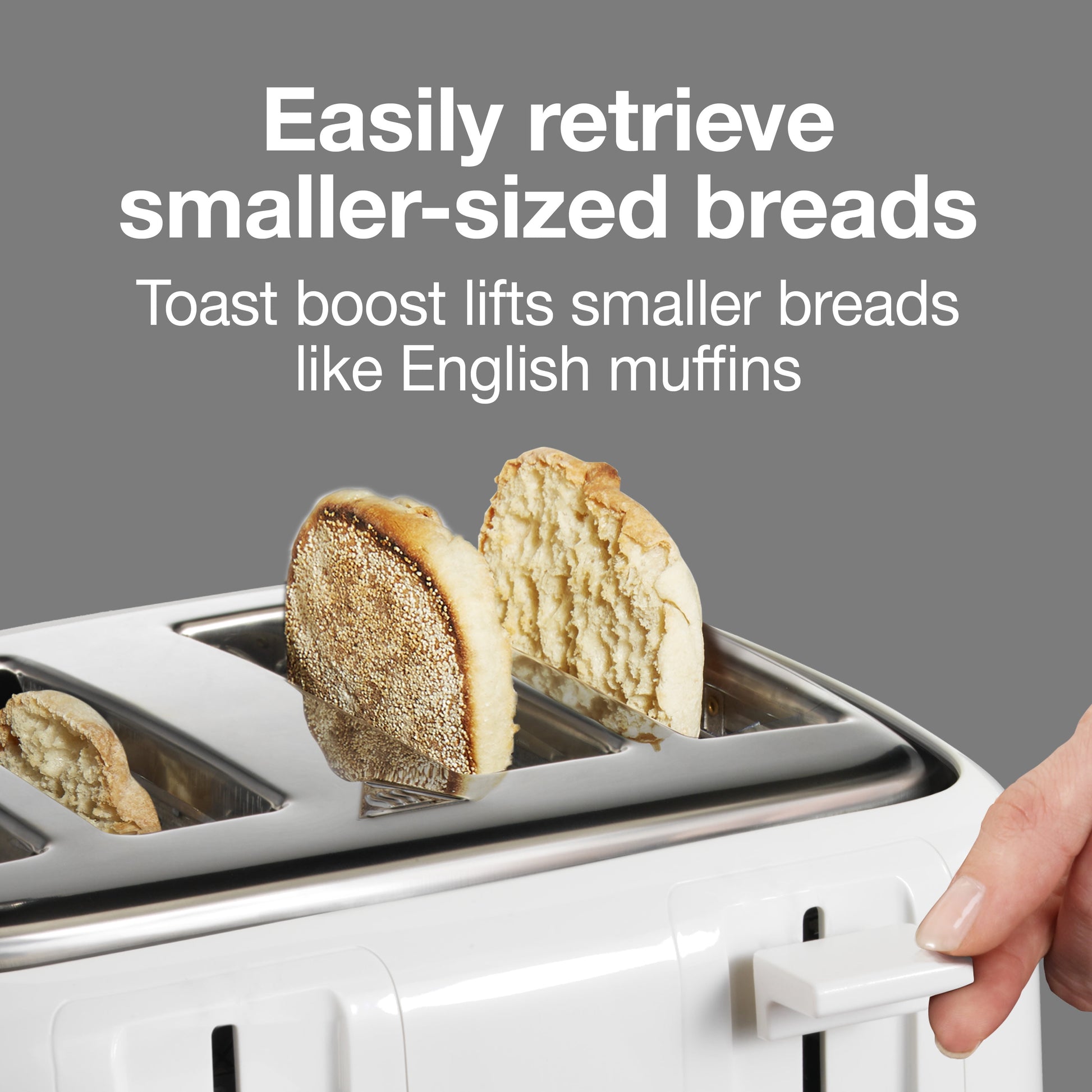 4 Slice Toaster, Wide-Slots, White 24214PS