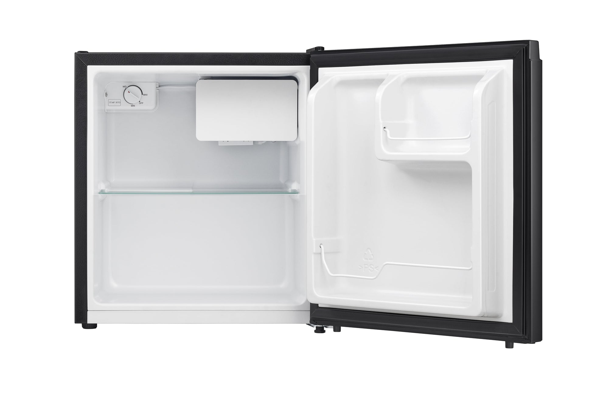 1.6 Cu Ft Energy Star Mini Fridge - Compact Black Design with 1 Year Warranty