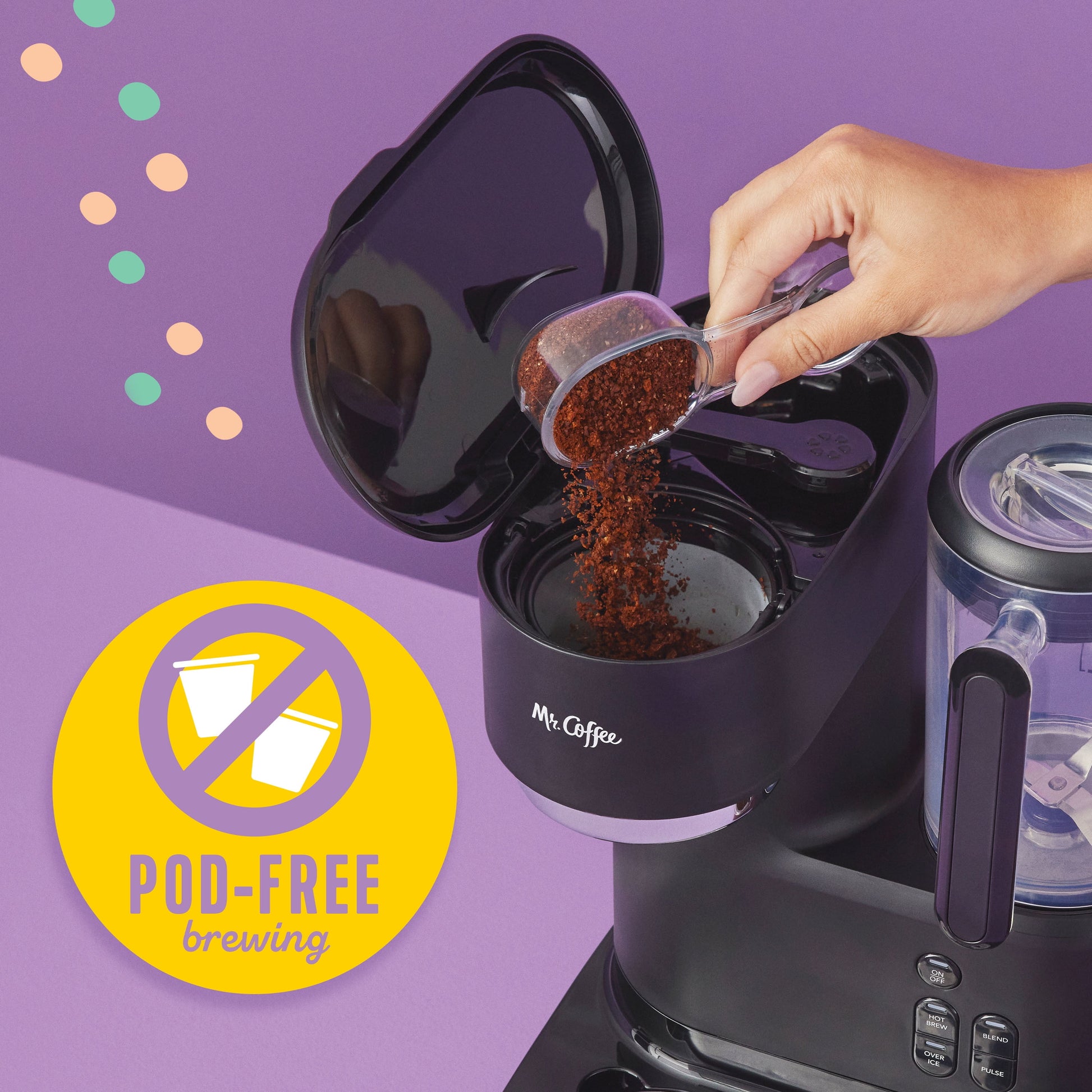 ® Single-Serve Frappe™ Maker - Brew Iced & Hot Coffee with Blender & 2 To-Go Tumblers!
