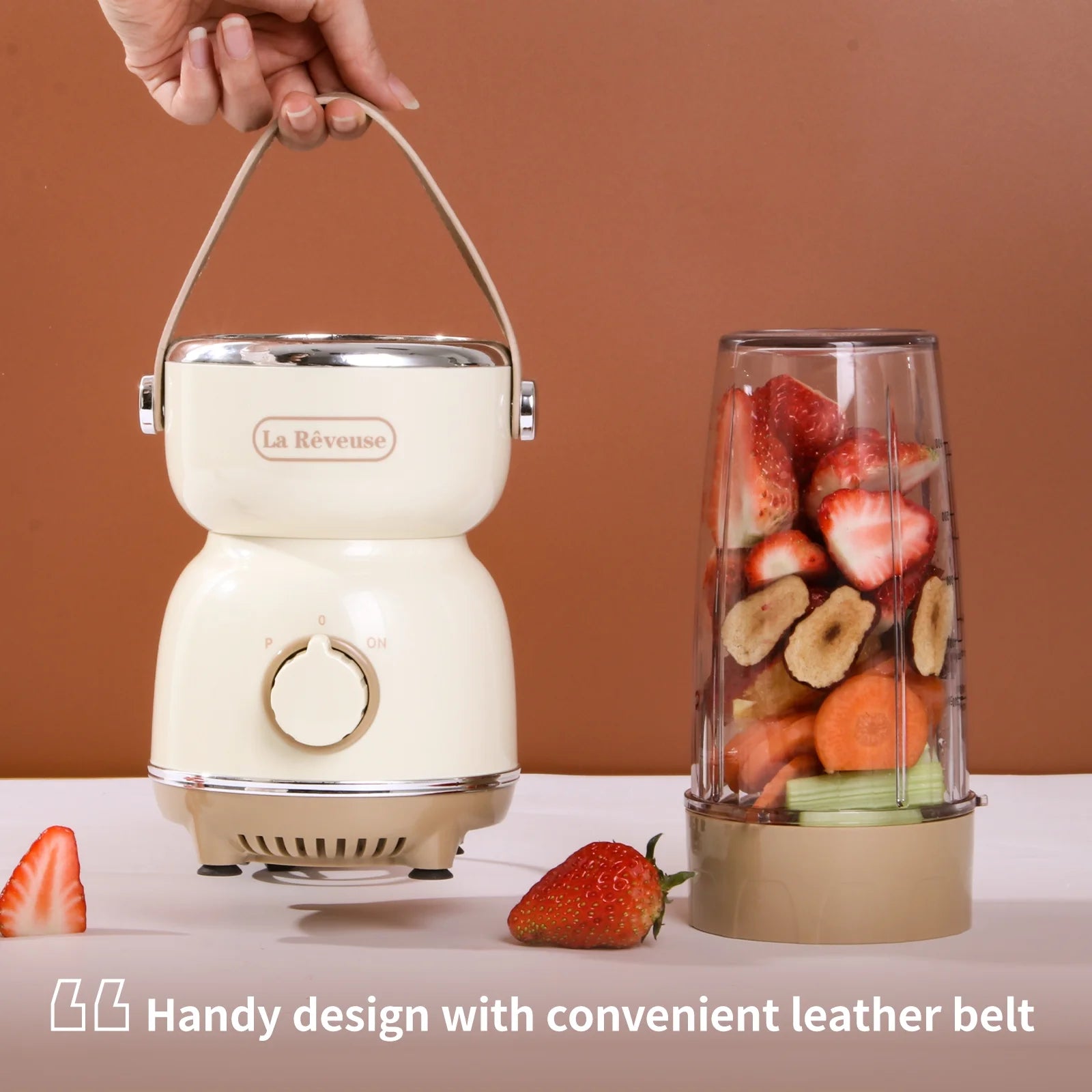 Retro Personal Blender - 300W for Smoothies, Shakes & Sauces with 17oz Cup & 10oz Mug