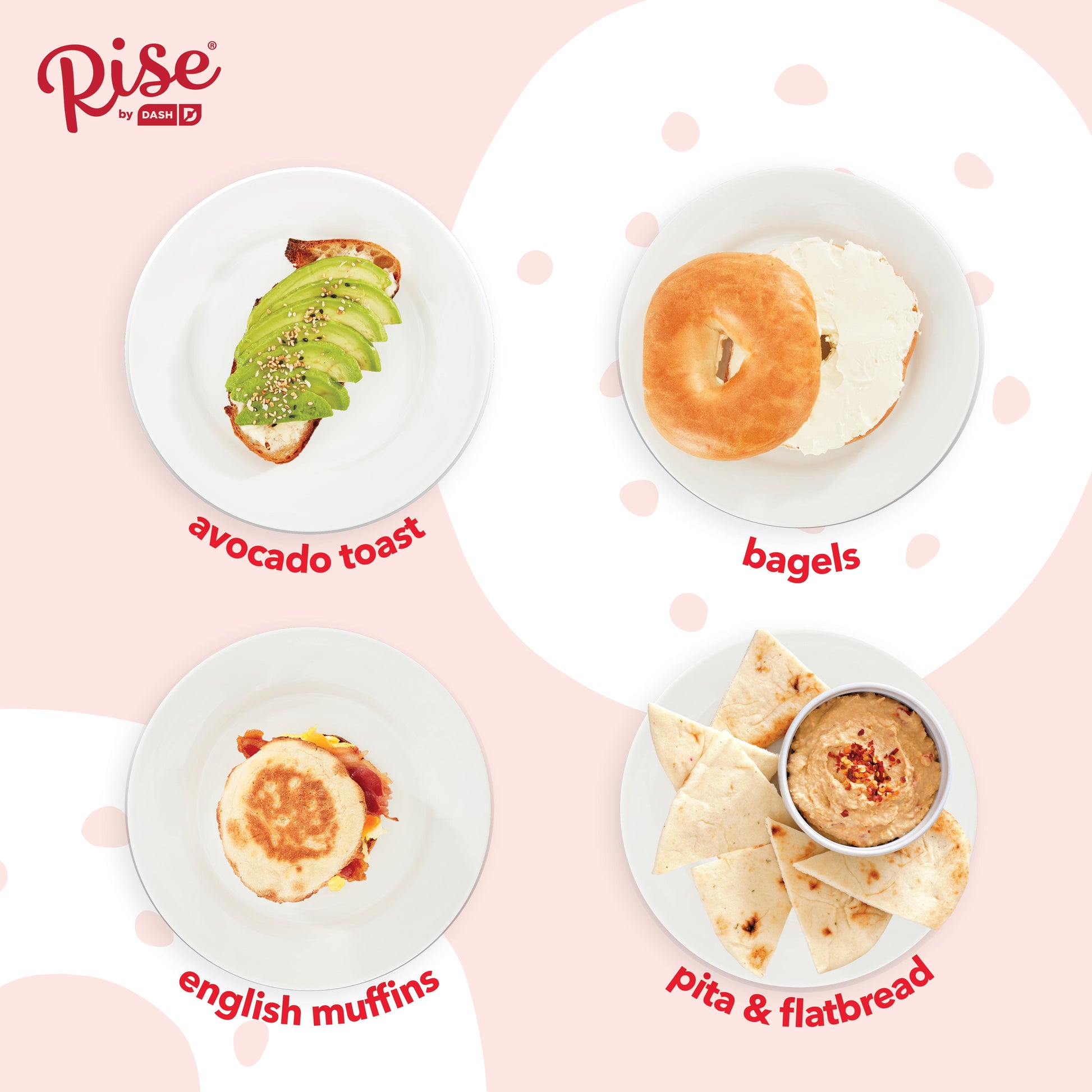 Dash Rise Clear View 2-Slice Toaster in Blue - Defrost, Reheat, Bagel Settings & Auto Shut Off