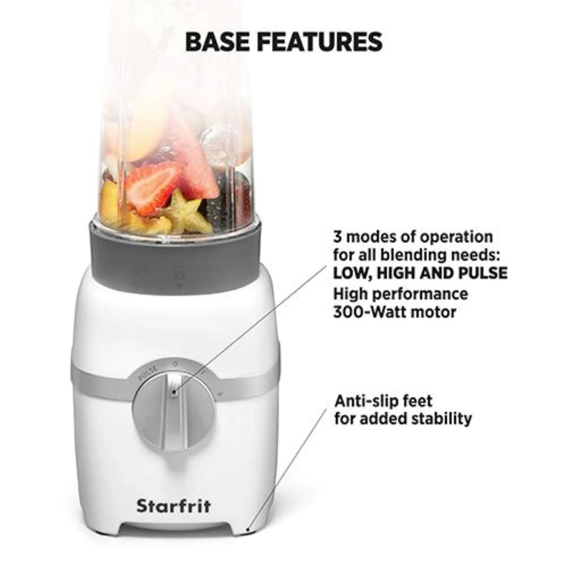 Personal Blender with 2 Large Cups, Versatile Blades, and 300W Power - Perfect for Smoothies and Shakes!