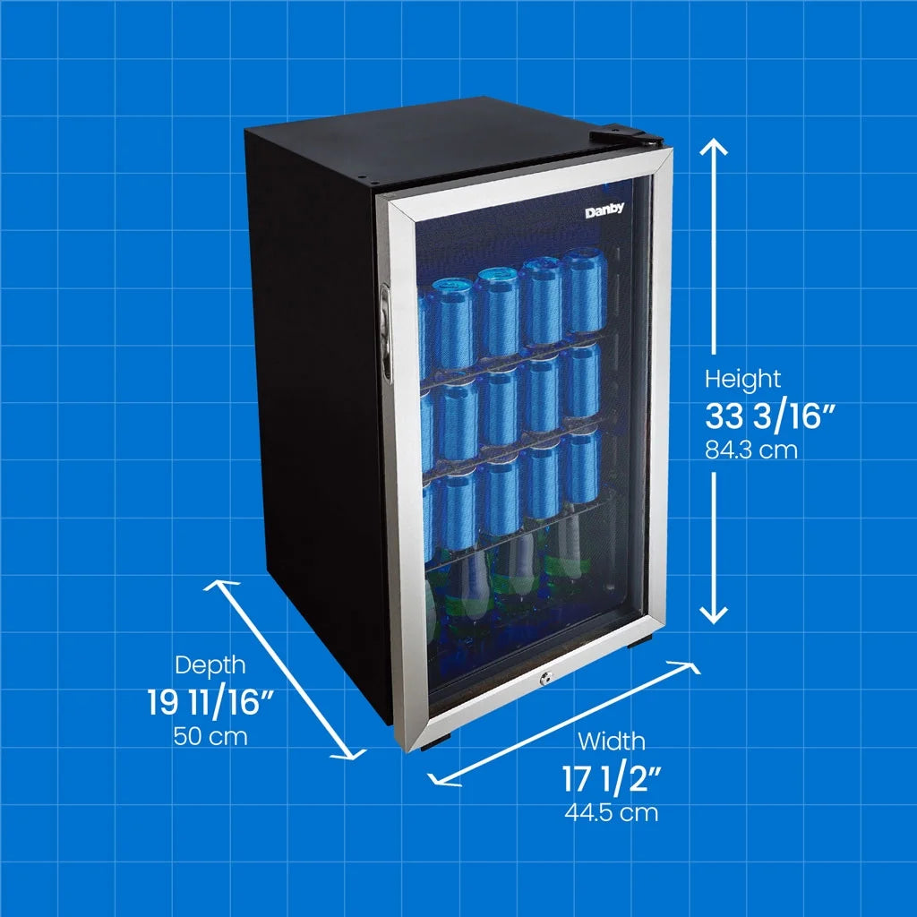 3.1 Cu. Ft. Stainless Steel Free-Standing Beverage Center - Perfect for Any Space!