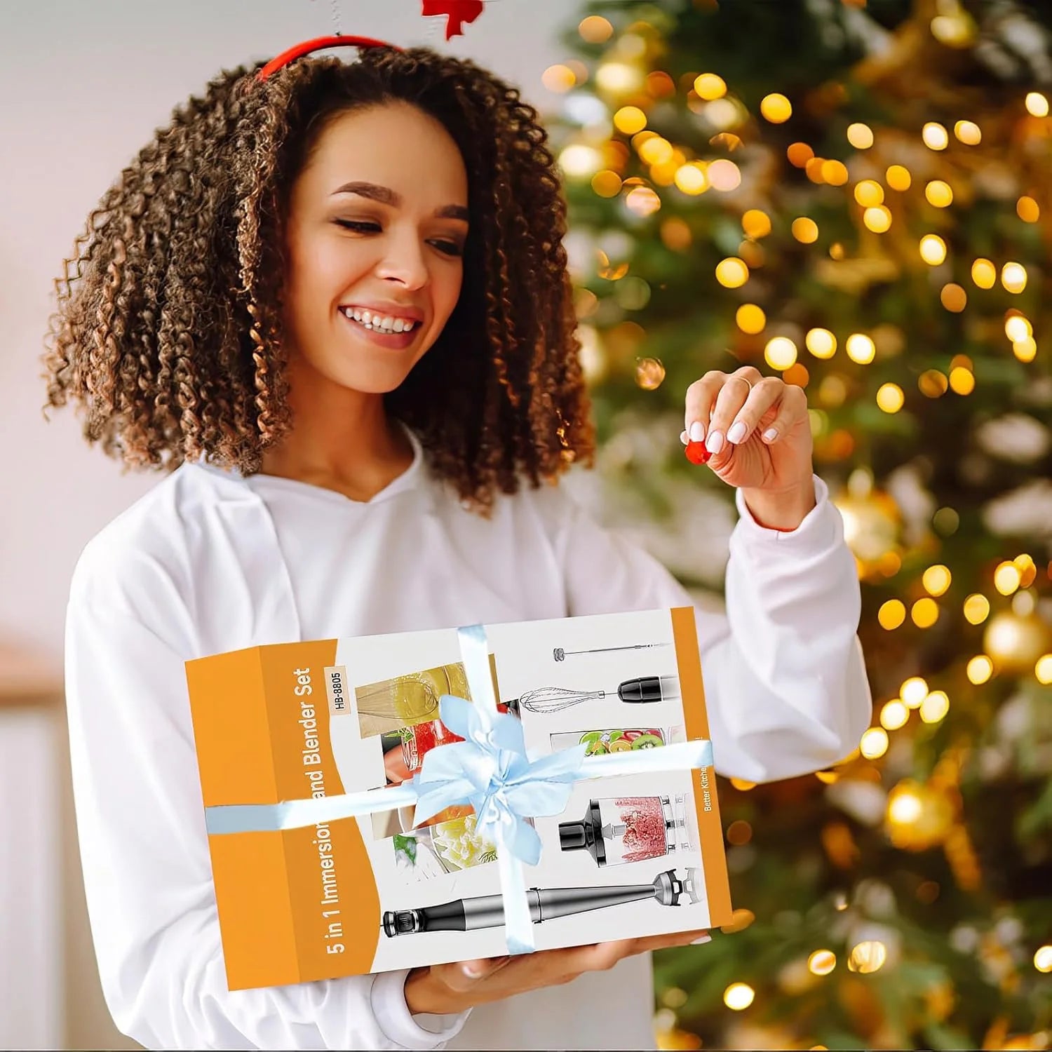 Powerful 1100W Immersion Blender - 5-in-1 Handheld Stick Blender with Variable Speed, Chopper, Whisk, and Frother for Smoothies, Soups, and Baby Food