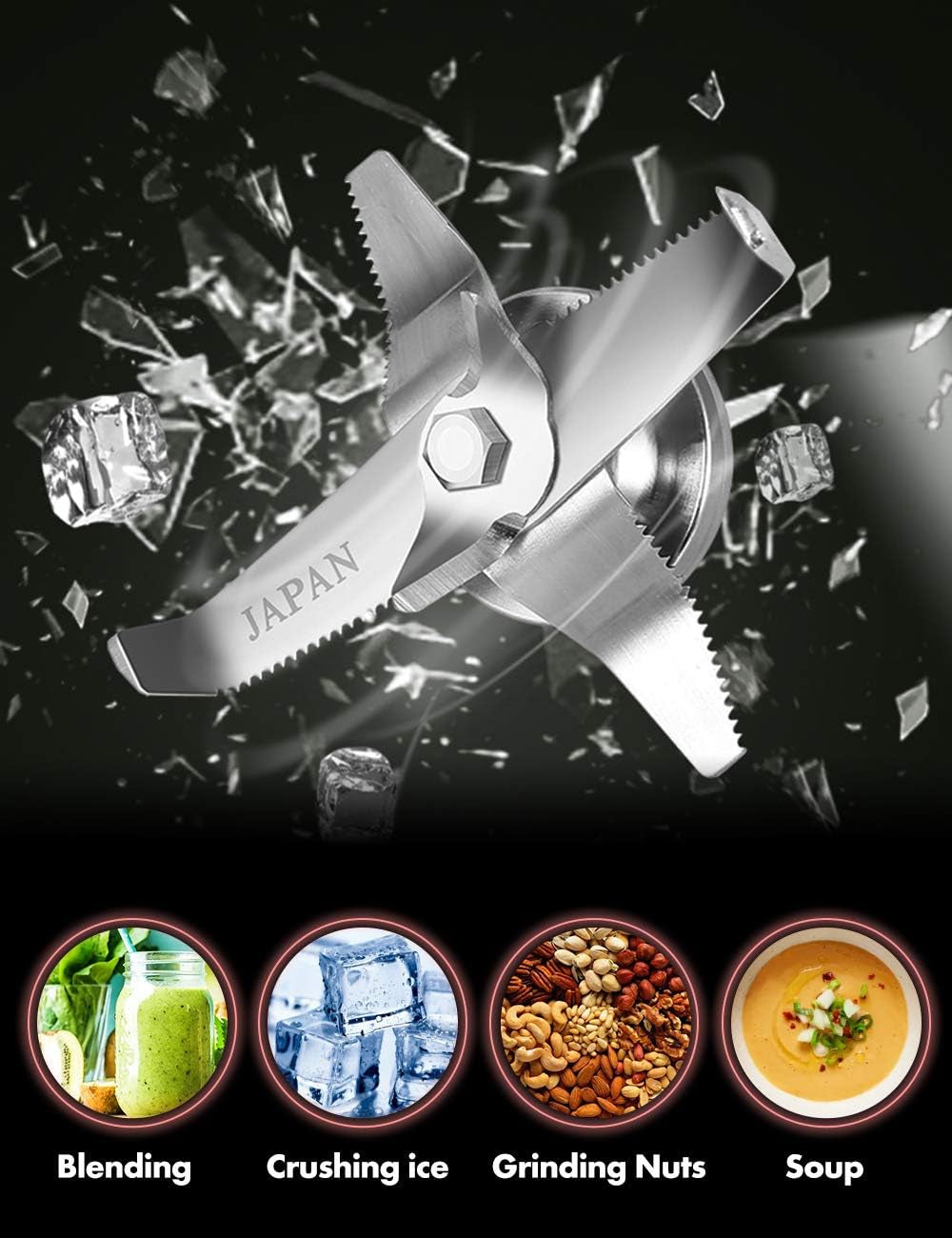 Professional Soundproof Blender - Commercial Quiet Smoothie Maker with Sound Enclosure, Speed Control & Self-Cleaning Function