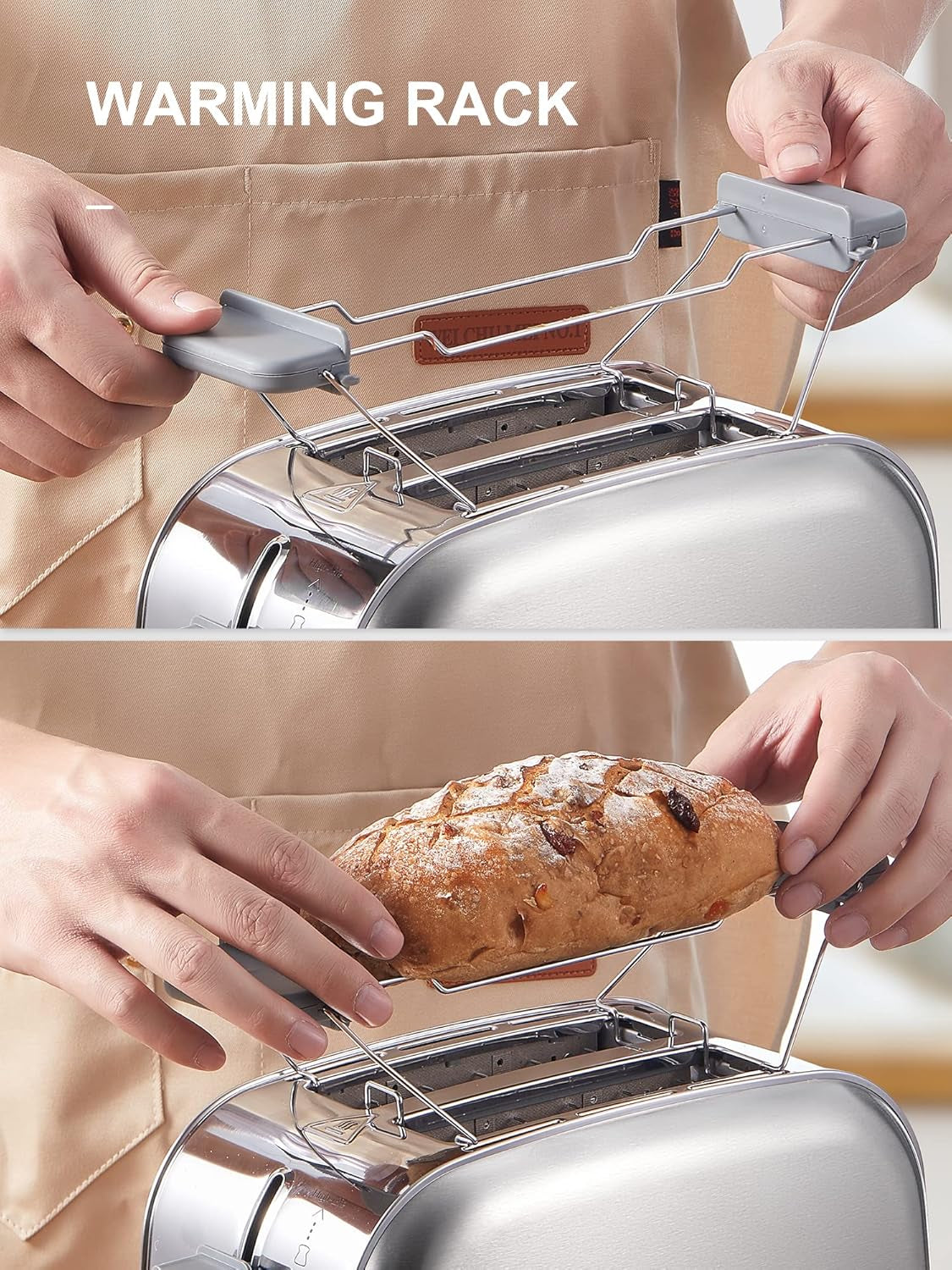 Retro 2-Slice Bagel Toaster with Extra Wide Slots, 7 Shade Settings & Removable Crumb Tray - Stylish Stainless Steel Design