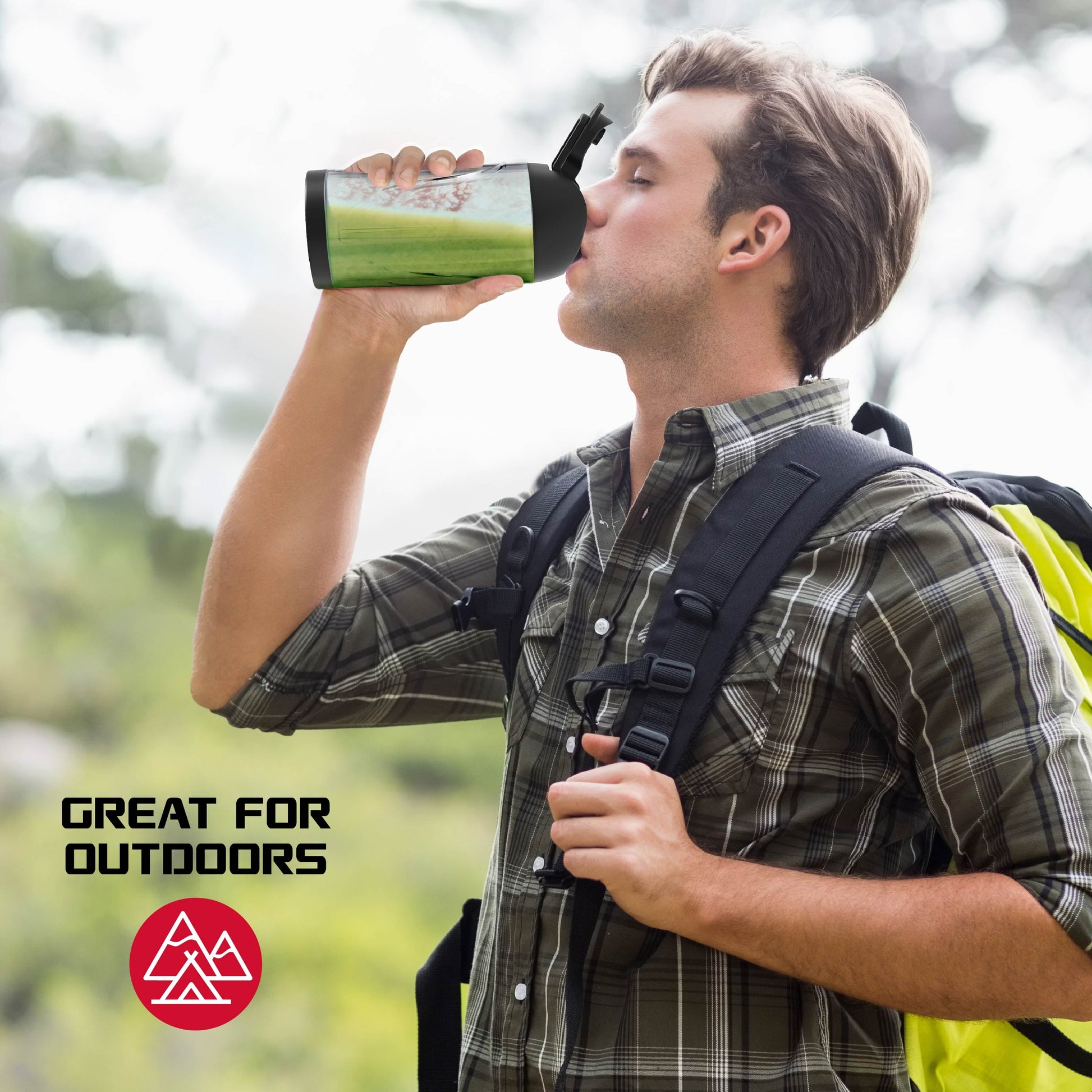 Rocket Portable Electric Smoothie Blender Bottle - Rechargeable 18oz Personal Blender in Sleek Black