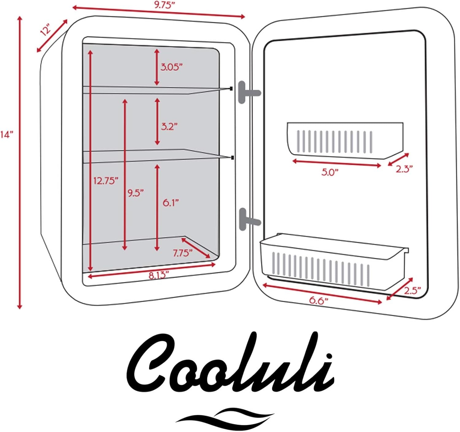 15L Mini Fridge - Portable Cooler & Warmer for Food, Drinks, Skincare & Makeup - Perfect for Bedroom, Office, Car & College Dorm - AC/DC Small Refrigerator (White)