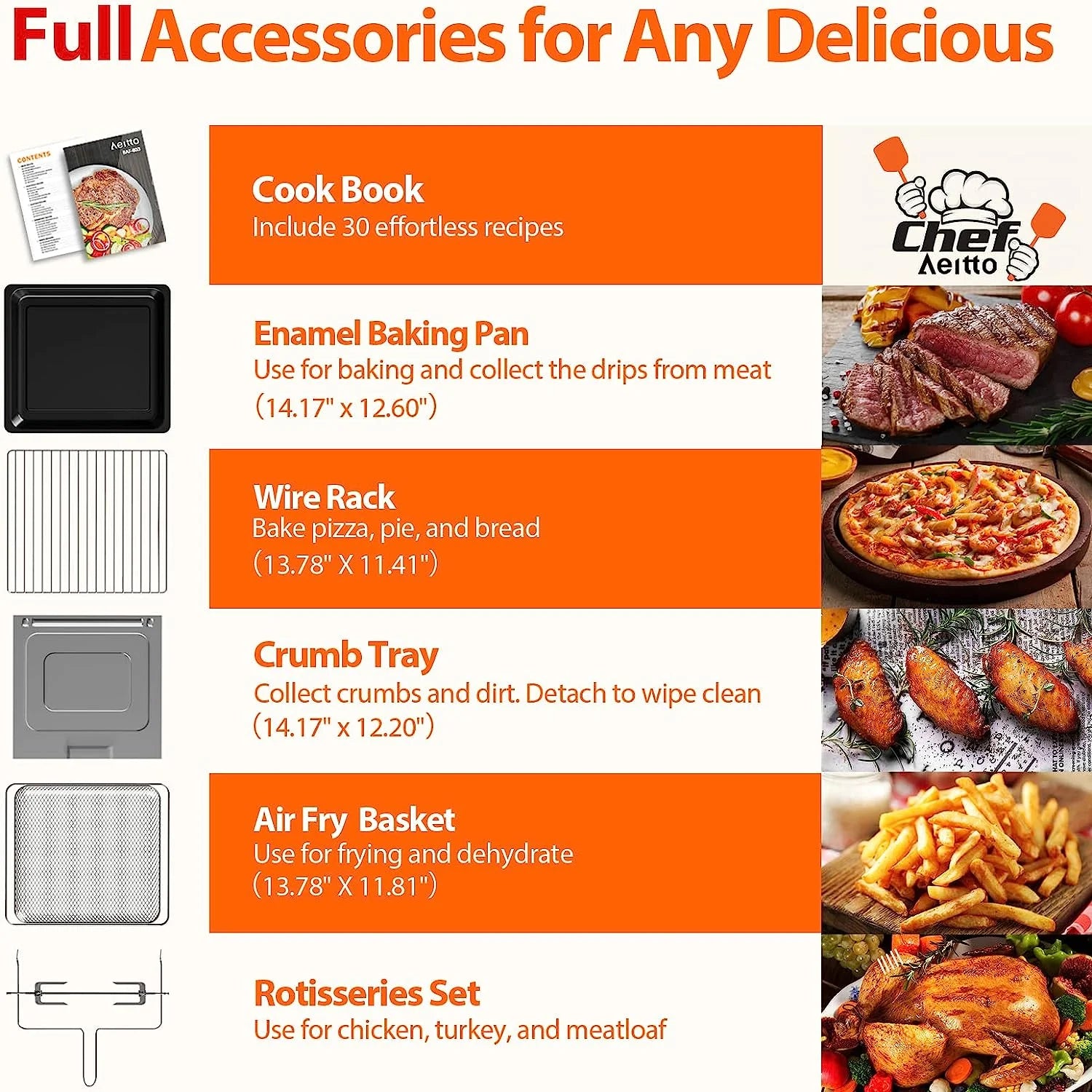 PRO 32-Quart Stainless Steel Air Fryer Oven, 19-In-1 Digital Kitchen Appliance, 1800W, Black