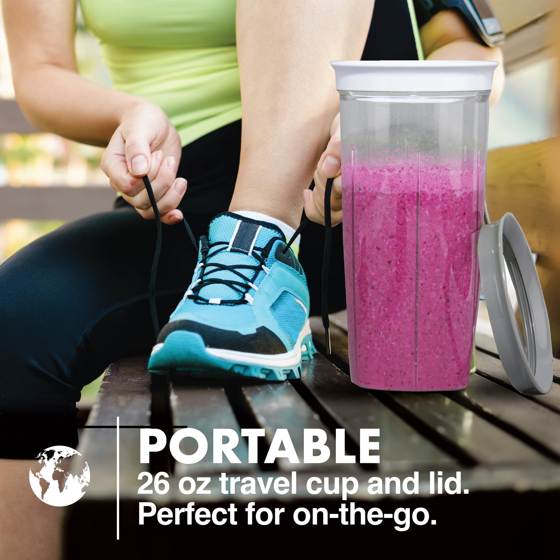 Bionic Blade Portable Rechargeable Smoothie Blender & Juicer with Extra Travel Bottle