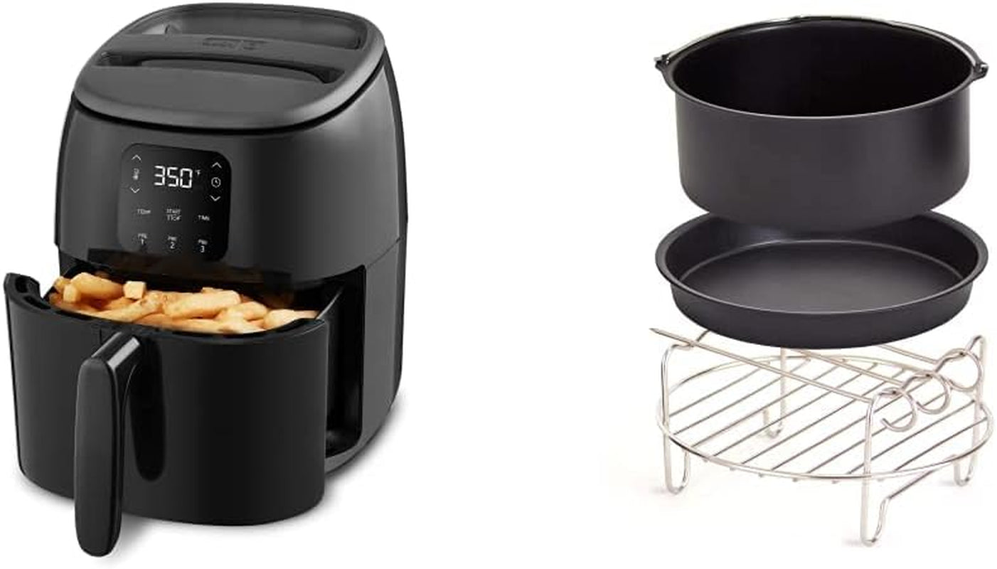 Tasti-Crisp Digital Air Fryer with Aircrisp Technology + 6-Piece Accessory Kit - Enjoy Healthier Fried Favorites with Custom Presets!