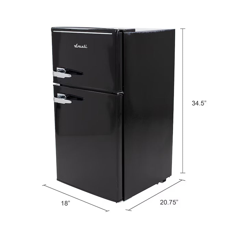 3-Cu Ft Mini Fridge with Freezer ( Black )