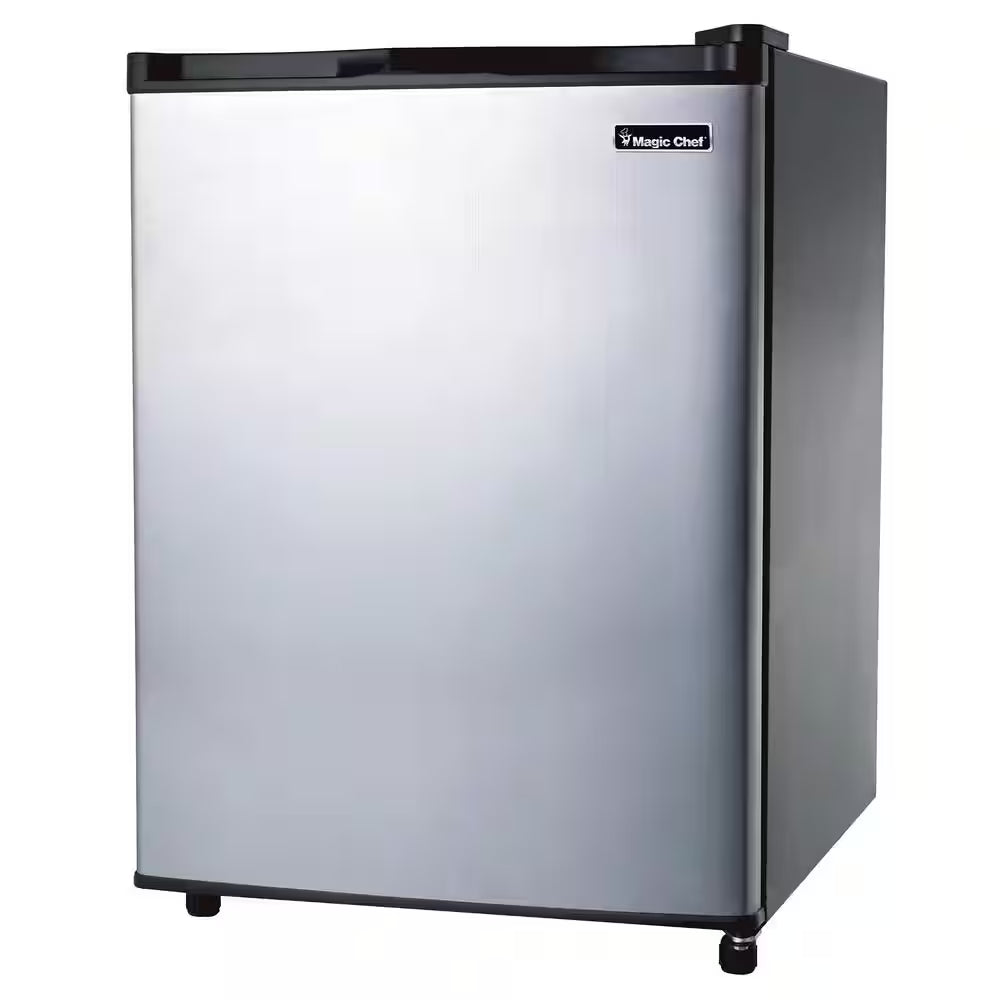 2.6 Cu. Ft. Mini Fridge in Stainless Steel Look without Freezer