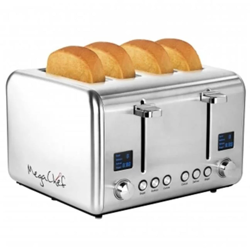 Sleek Stainless Steel  4-Slice Toaster - Perfectly Toasted Every Time!