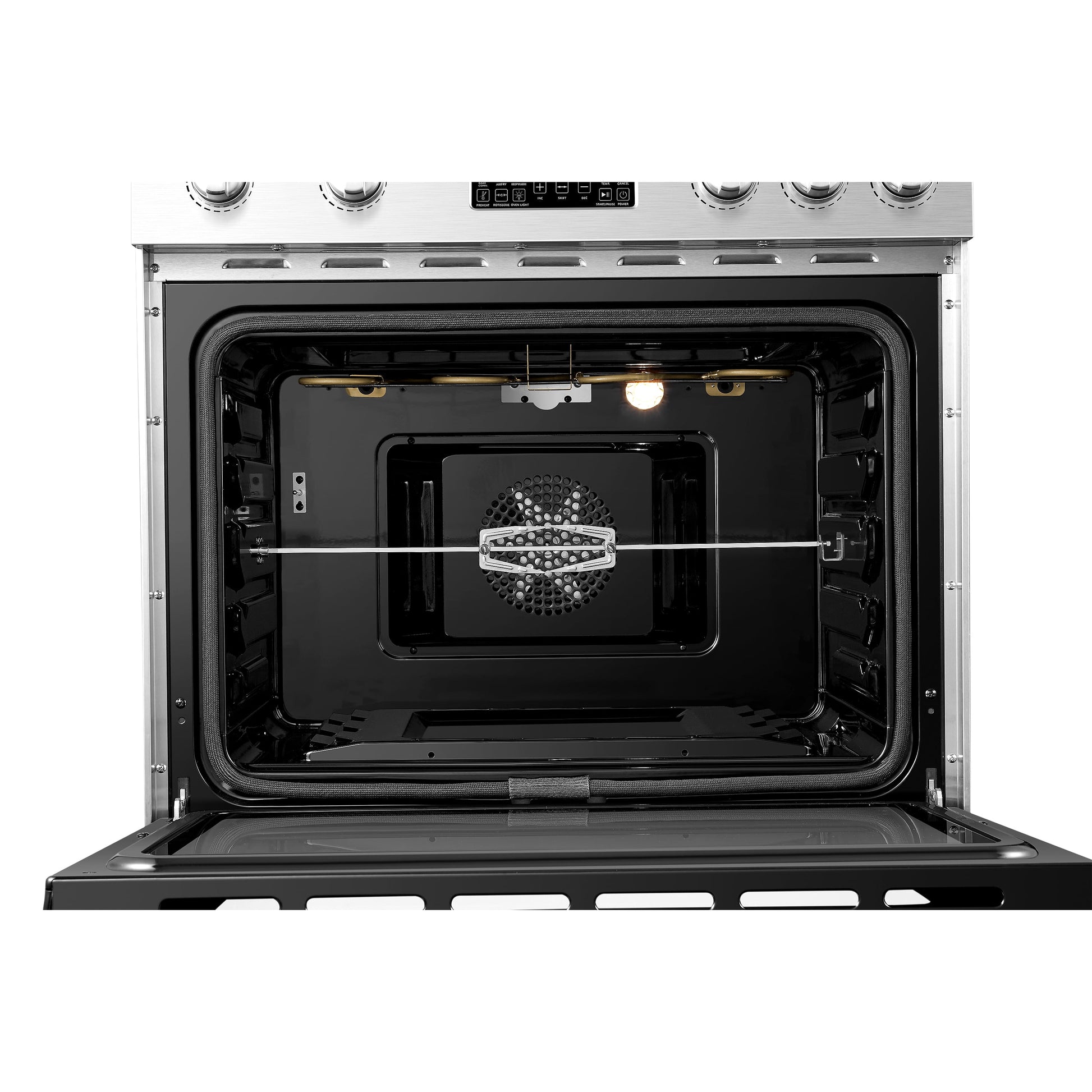 30 Inch 5.9 Cu.Ft. Freestanding Electric Convection Range with Air Fry and Rotisserie, 5 Elements