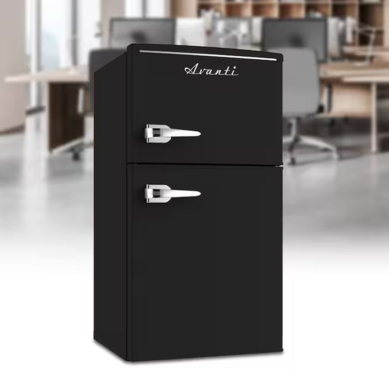3-Cu Ft Mini Fridge with Freezer ( Black )