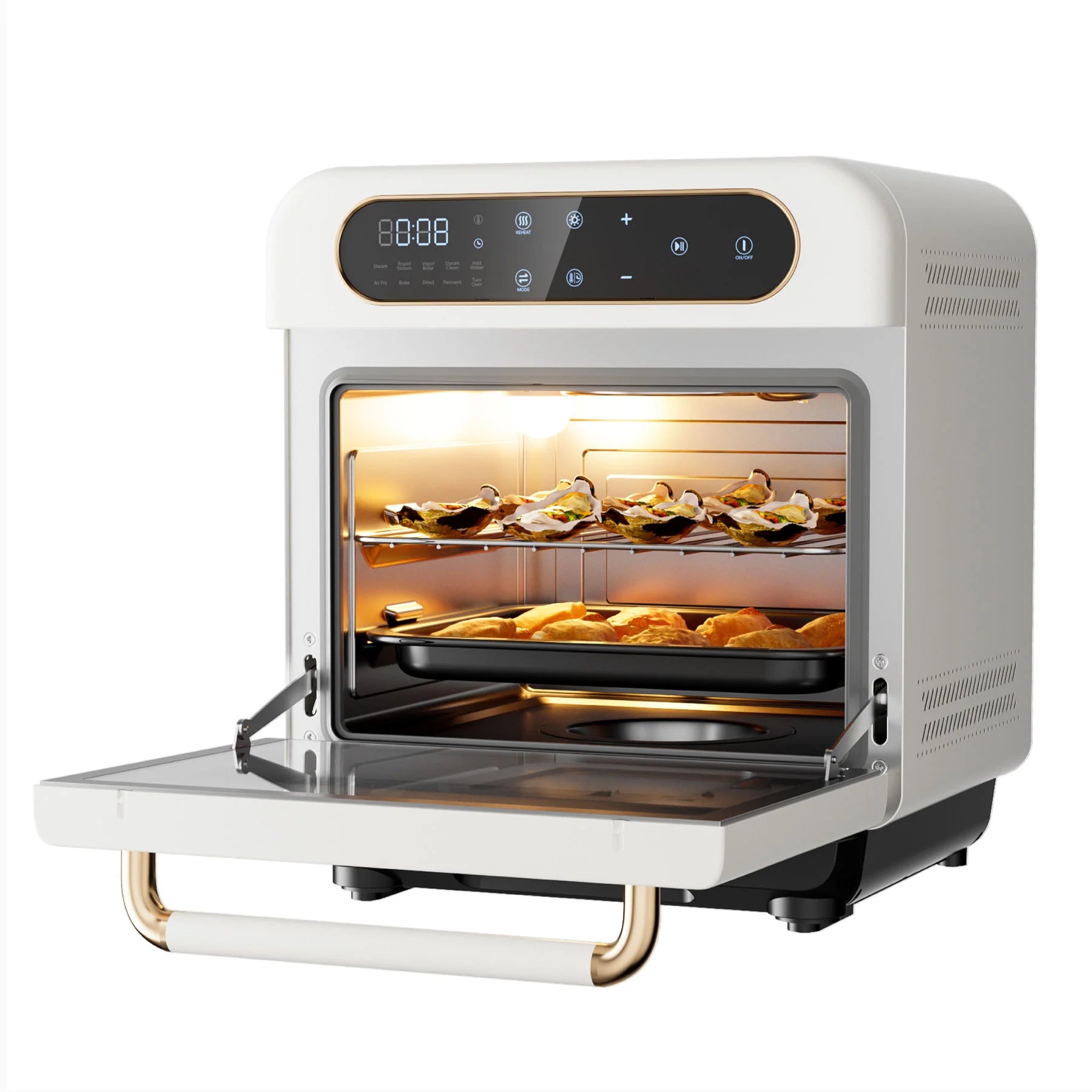 Ciarra Nosh Oven | 8-In-1 Steam Oven with Air Fryer | Ivory Mist
