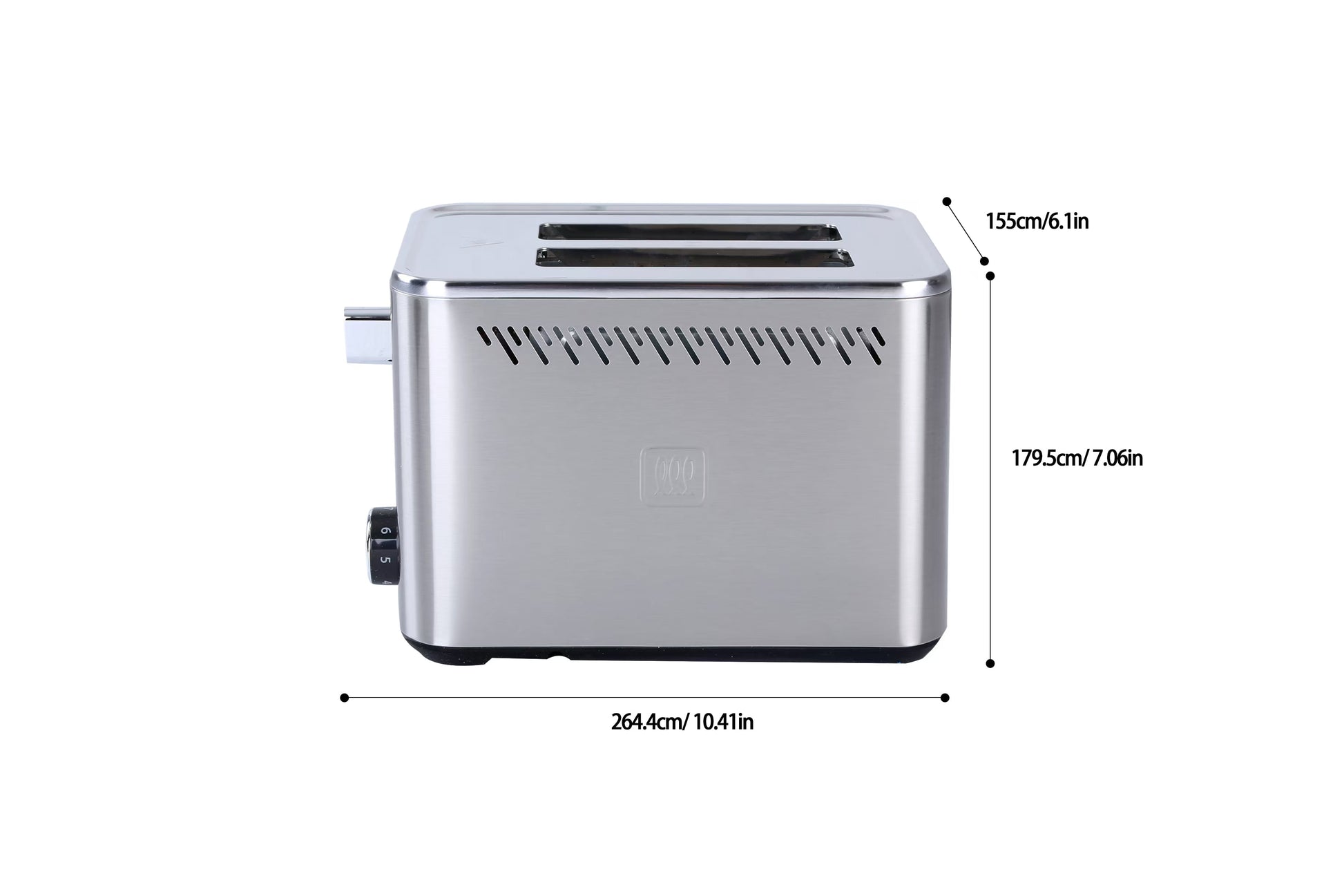 Stainless Steel 2-Slice Toaster with Extra Wide Slots and Easy Lever & Dial Controls - 900W Power