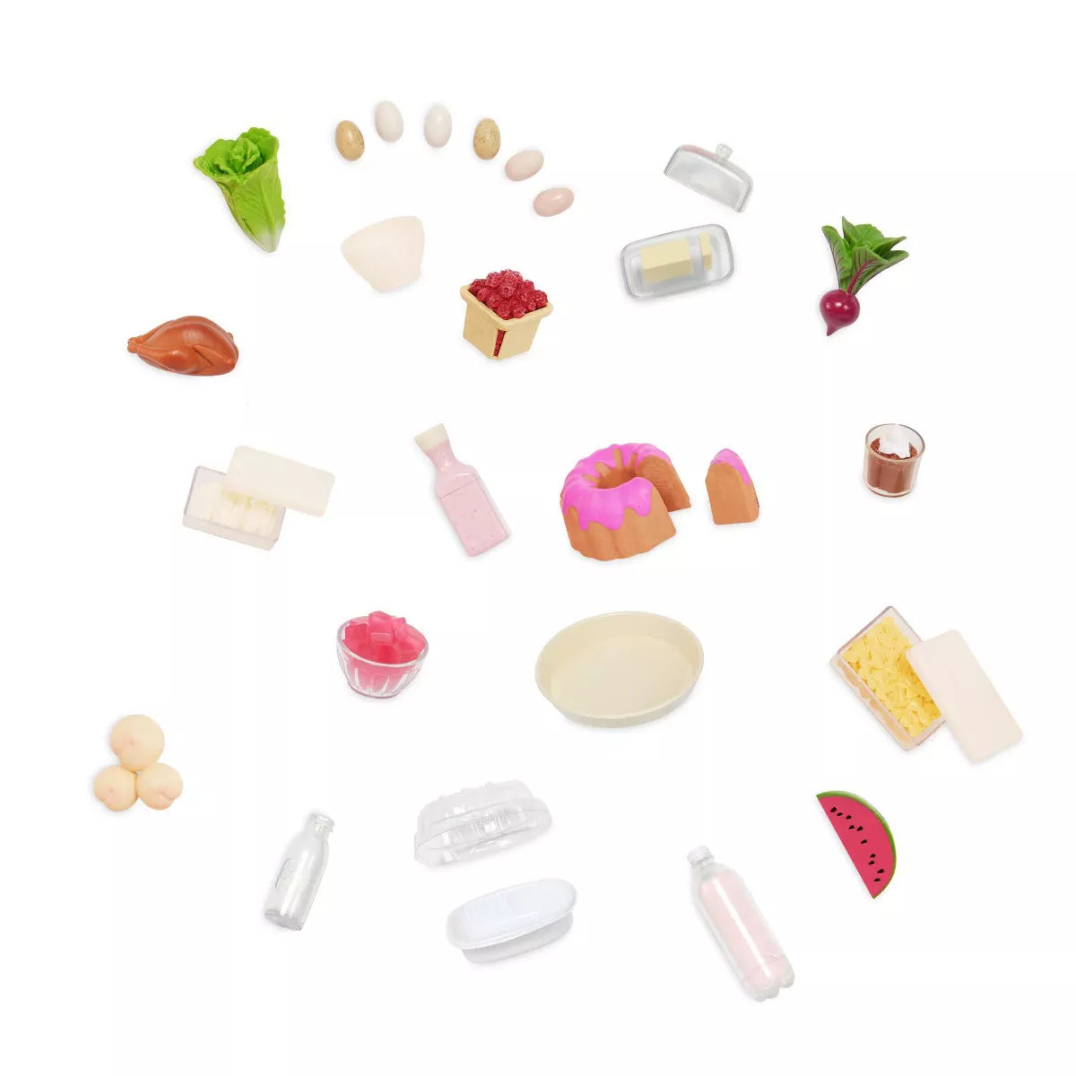 Our Generation Perfectly Fresh Mini Fridge & Play Food Accessory Set for 18" Dolls