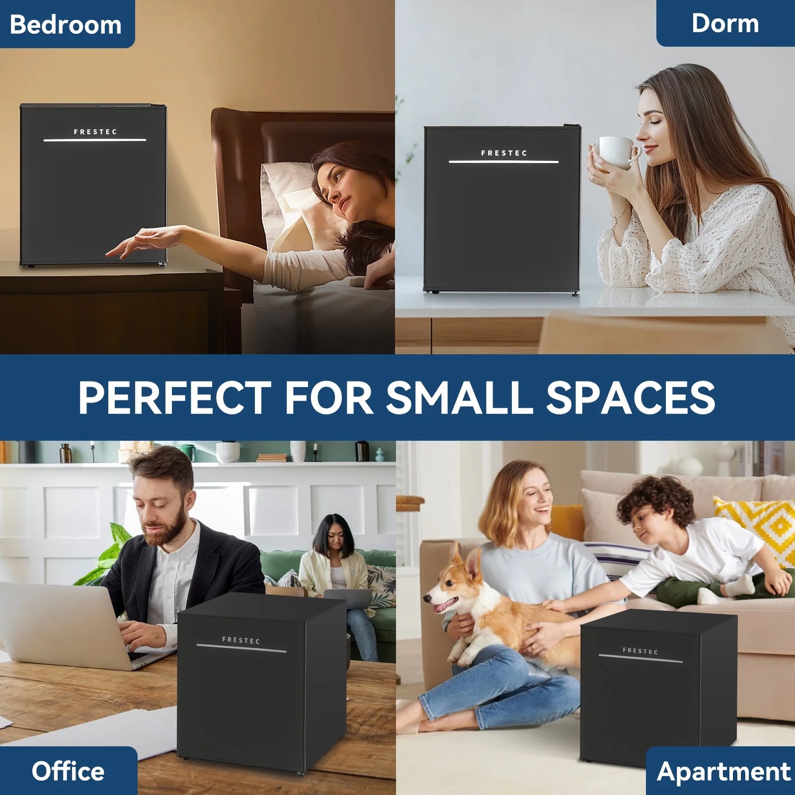 1.7 Cu.Ft Compact Mini Refrigerator with Freezer - Sleek Black Design