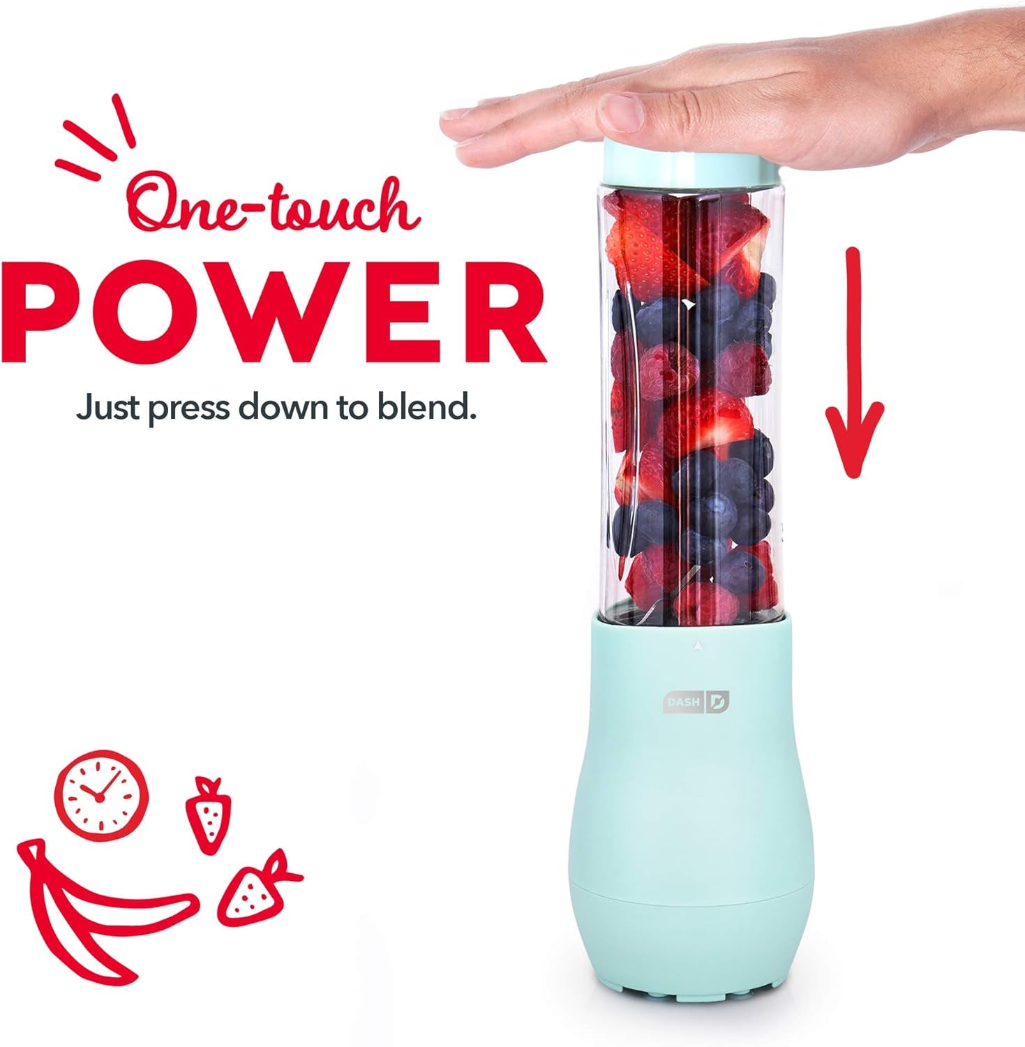 Mighty Mini 10 Oz Personal Blender with Travel Lid - Aqua