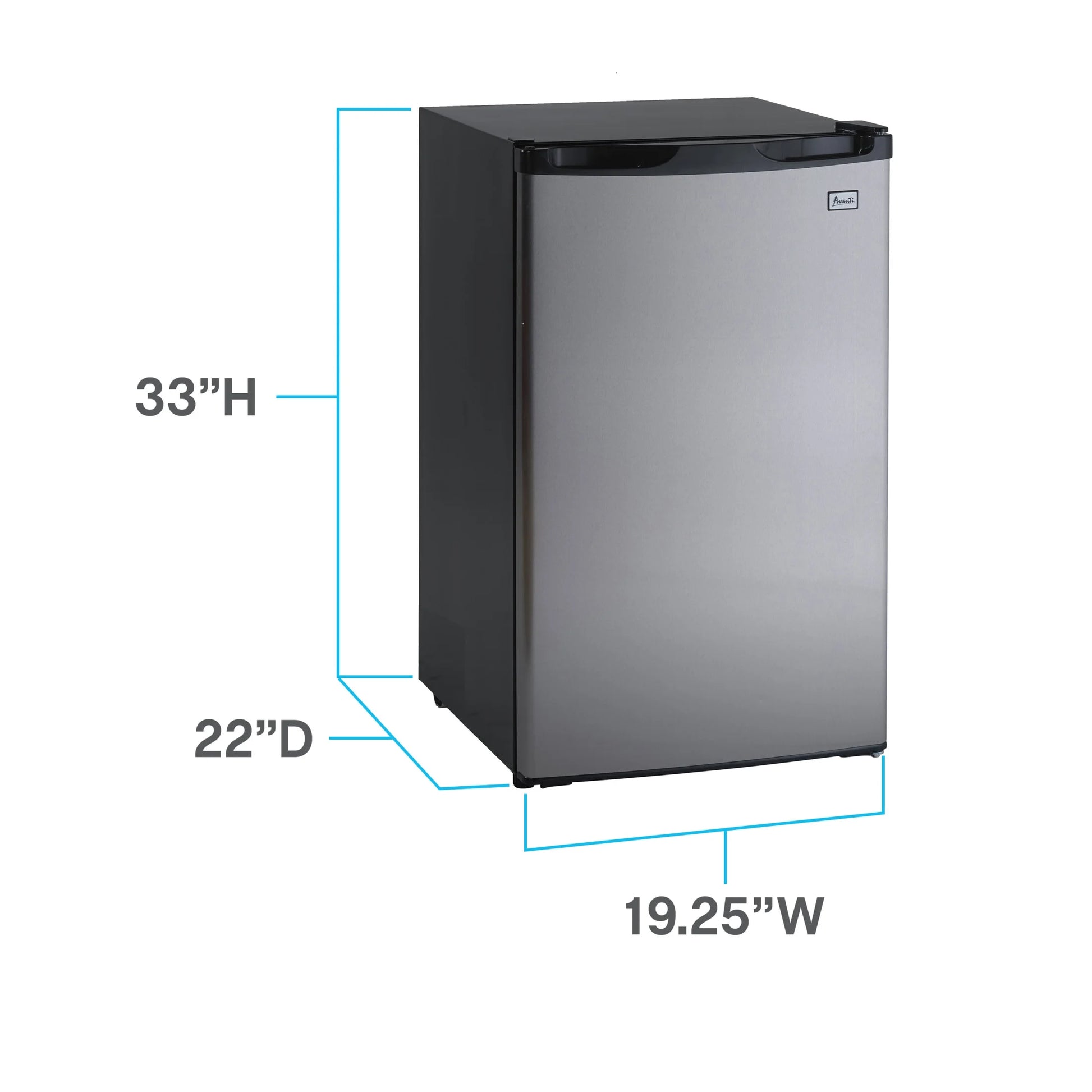 4.4 Cu. Ft. Stainless Steel Compact Mini Fridge - Perfect for Home or Office!