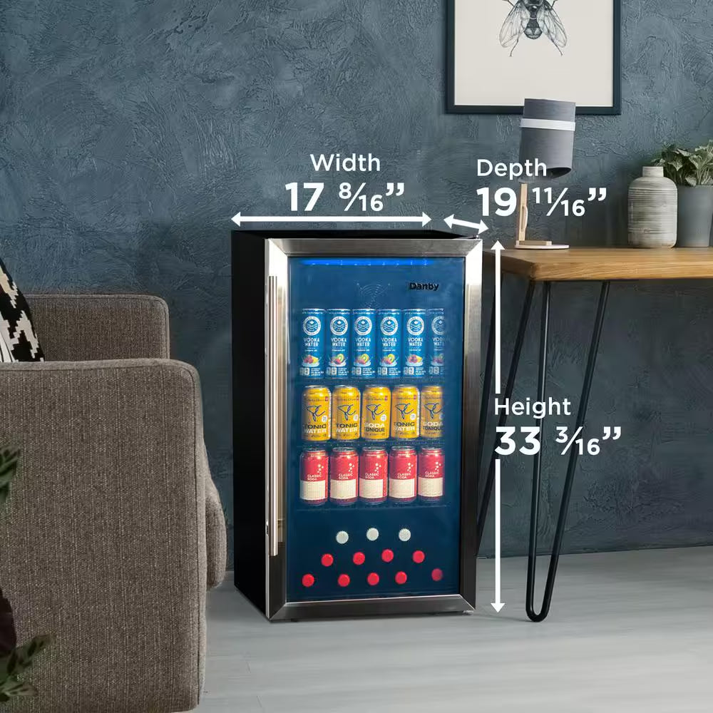Designer 17.5 In. Wide 117-Can Free-Standing Beverage Cooler