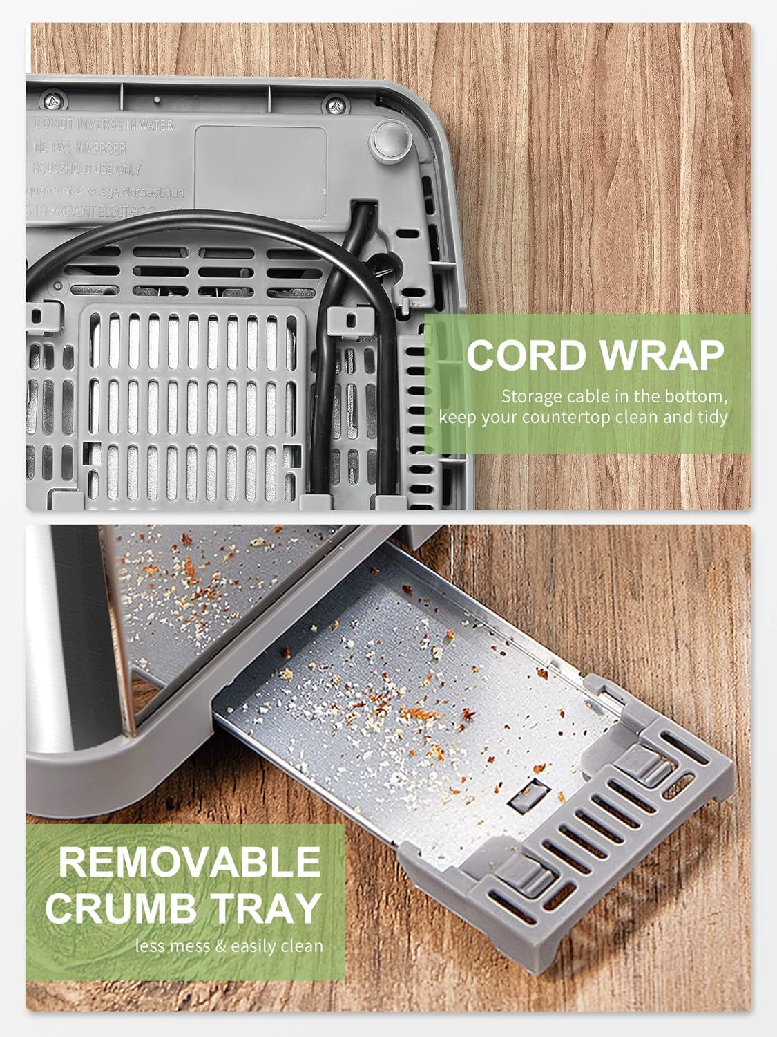 Retro 2-Slice Bagel Toaster with Extra Wide Slots, 7 Shade Settings & Removable Crumb Tray - Stylish Stainless Steel Design