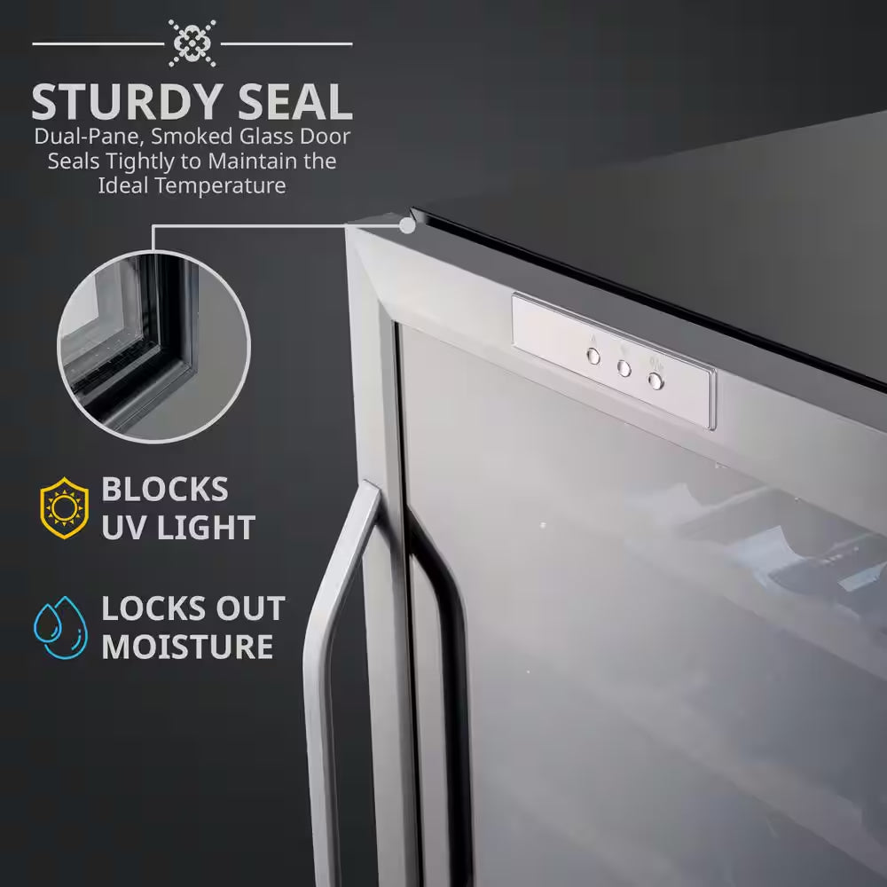 Wine Fridge, Large Freestanding Wine Cooler Refrigerator, 51 Bottles