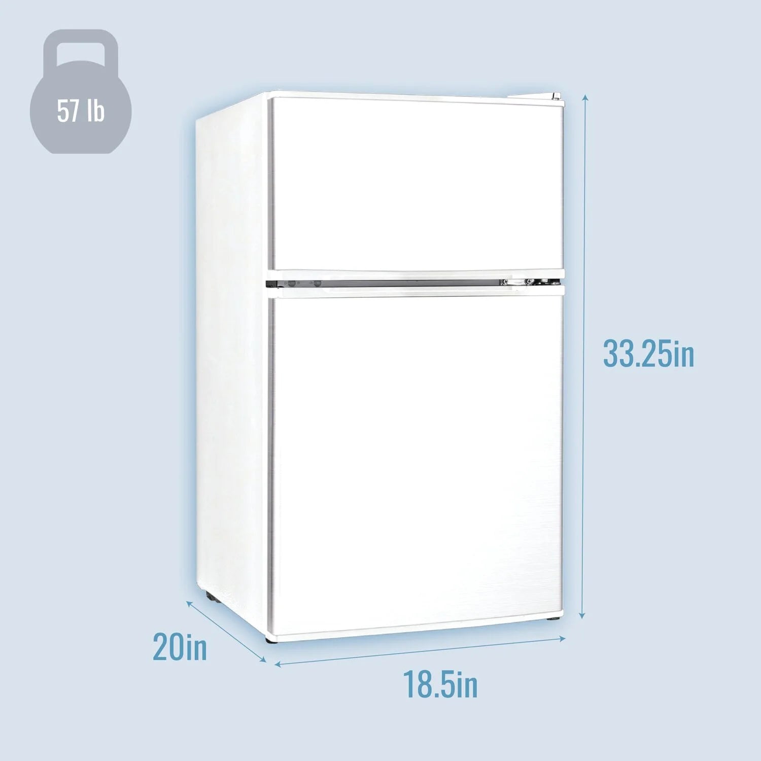 3.1 Cu. Ft. Compact Refrigerator/Freezer - White, Perfect for Small Spaces!