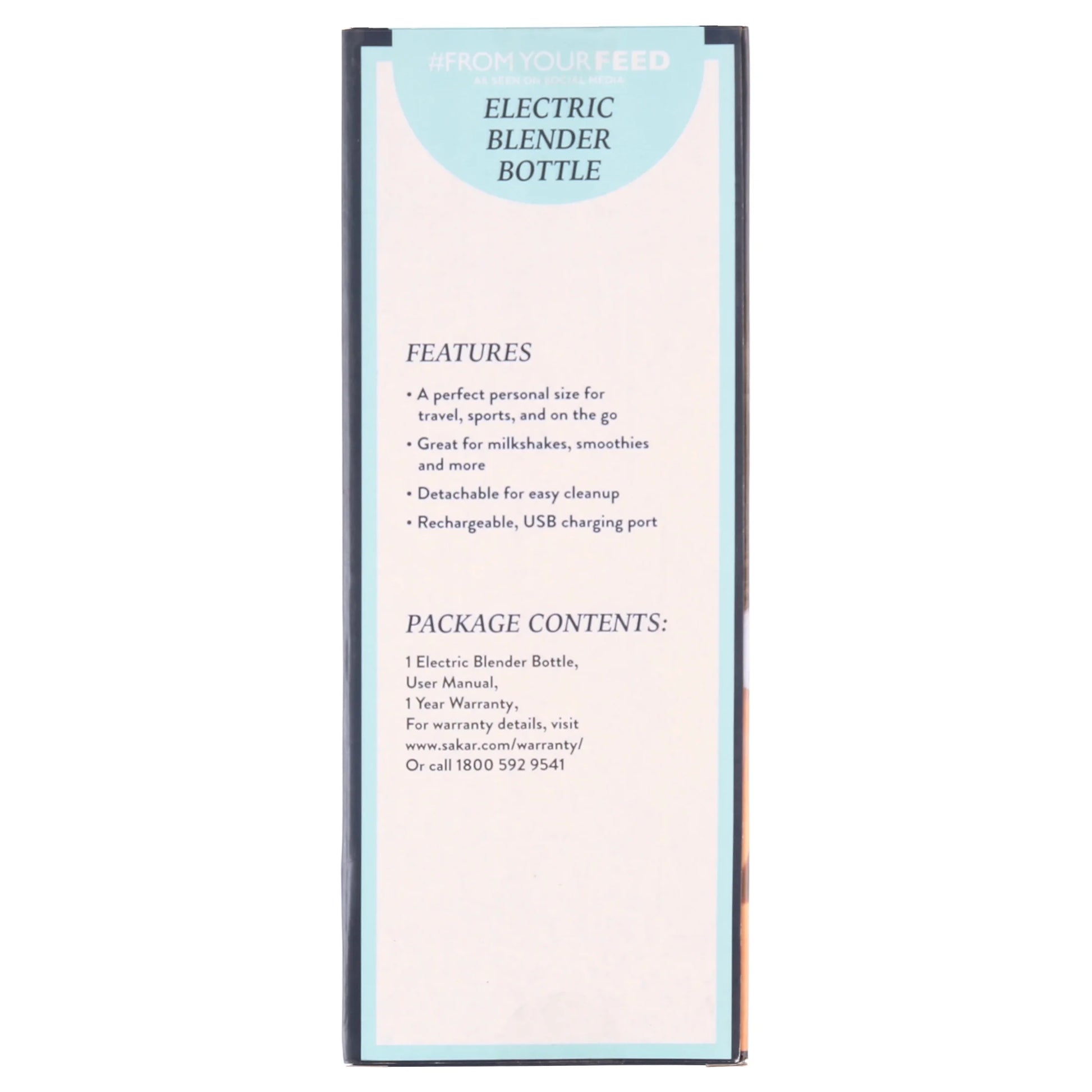 Compact Gray Portable Blender Bottle - Perfect for On-the-Go Smoothies!