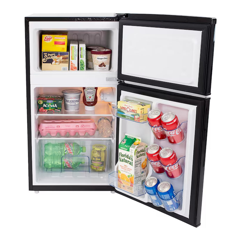 3-Cu Ft Mini Fridge with Freezer ( Black )