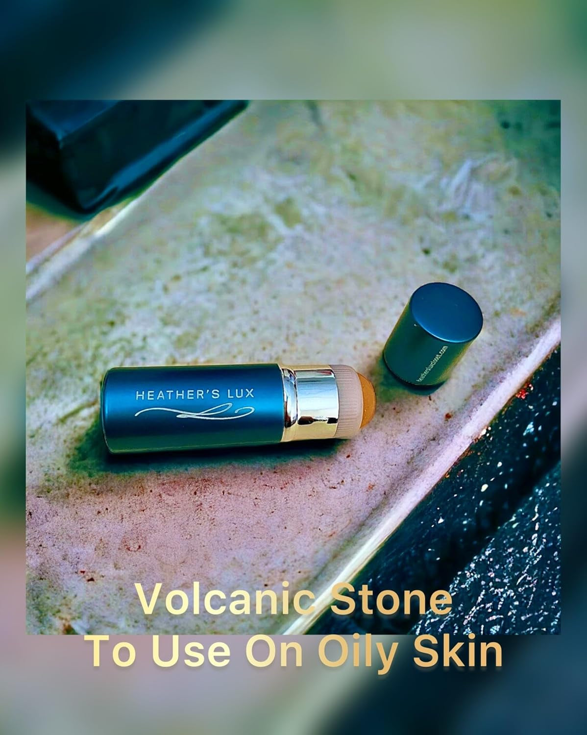 Dragon Fruit Face Roller - Oily Skin Control & Shine Absorbing Makeup Blender - Reusable Volcanic Stone Skincare Tool for Flawless Finish