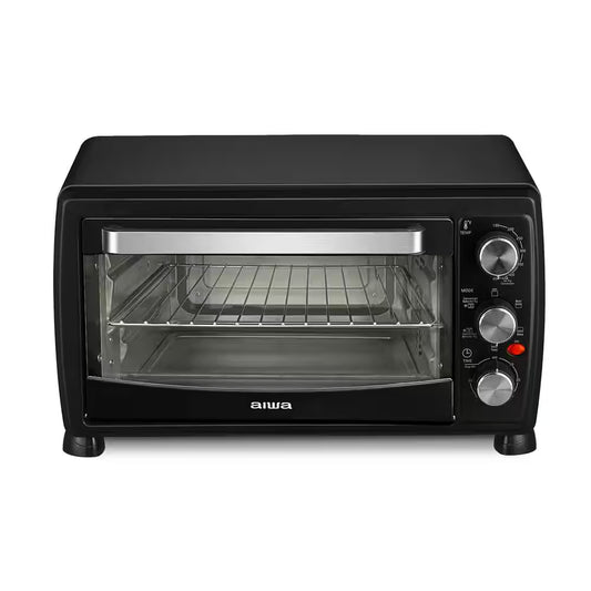 1400-Watt Black Toaster Oven, 5 Modes Air Fryer Bake Toast Cook, Temperature Control, 60 Min Timer