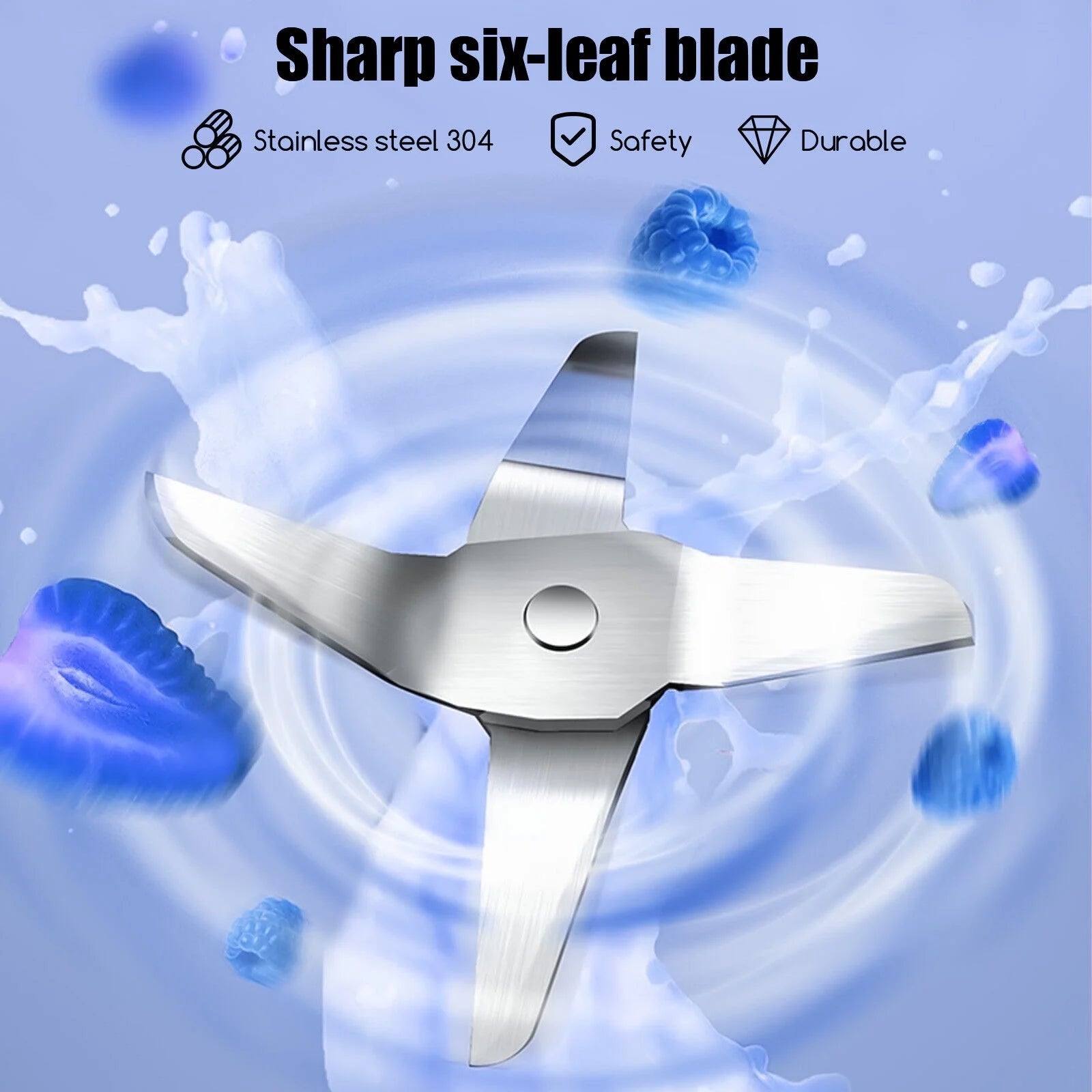 USB Rechargeable Portable Juicer - 350ML Fruit Smoothie & Juice Blender Cup in Blue