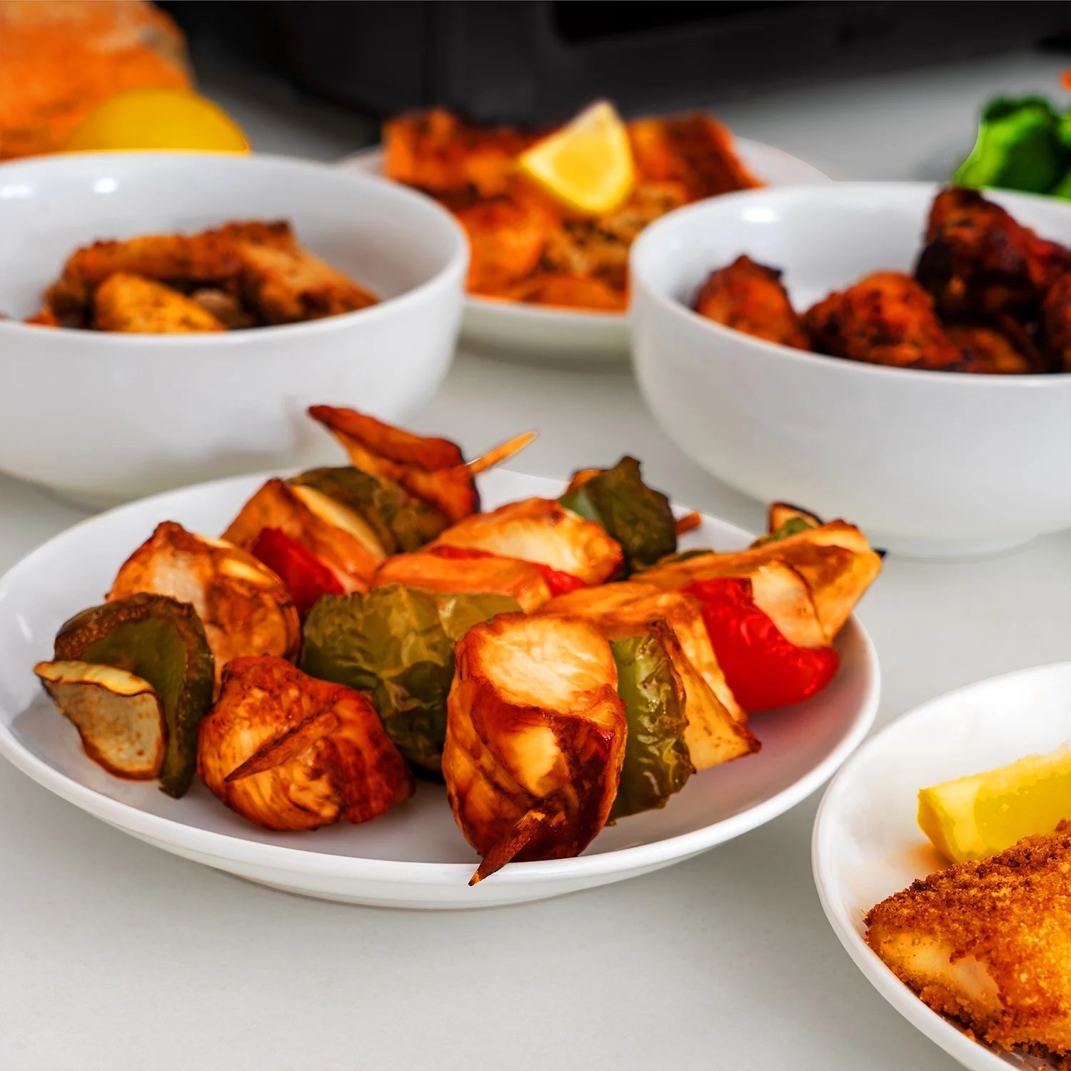 24 QT Stainless Steel Countertop Toaster Oven with Built-In Air Fryer and Included Accessories