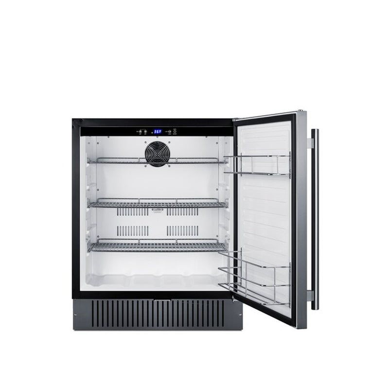 4.98-Cu Ft Built-In Mini Fridge ( Stainless Steel Door and Black Cabinet ) Garage Ready