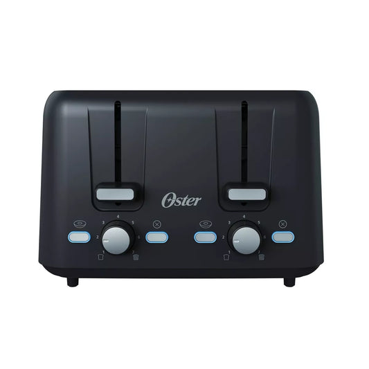 Oster 4-Slice Toaster with Extra-Wide Slots Black: Bagel & Bread Toaster, 1560W, Kitchen Aid, Spot Clean