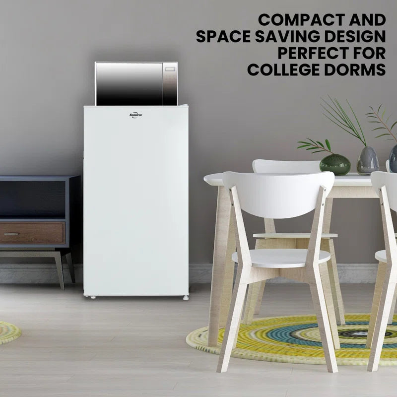 3.1 Cu Ft Mini Fridge with Freezer + Total Chef Microwave Combo