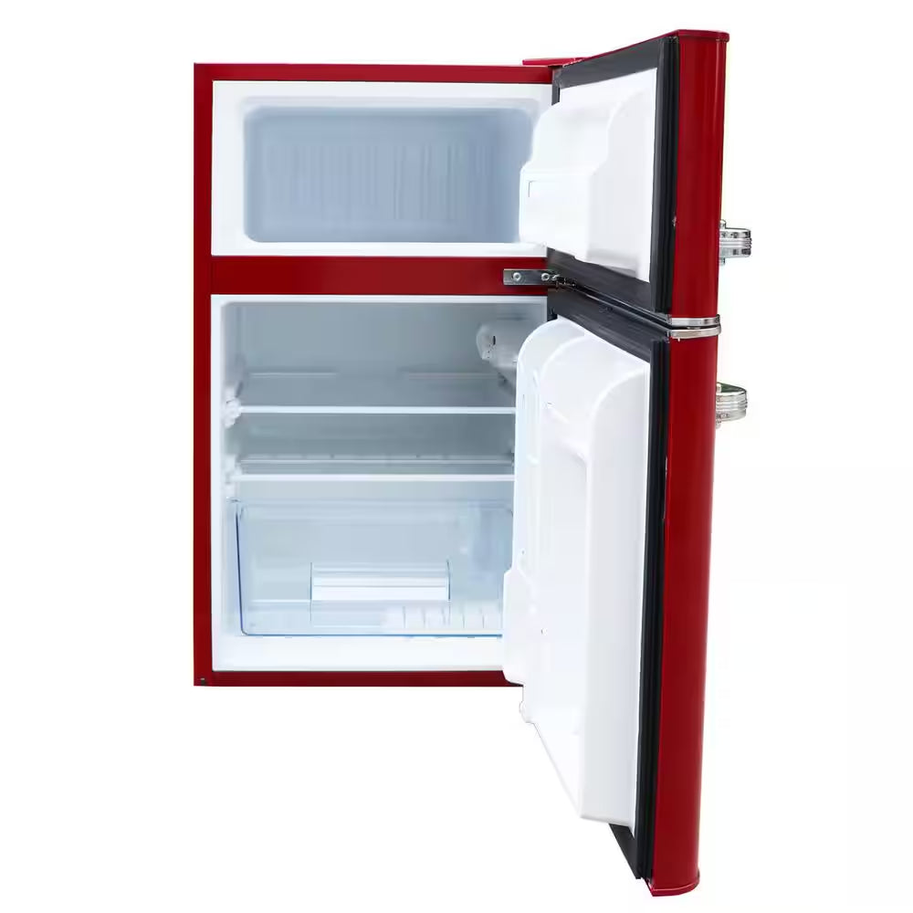 Retro 3.2 Cu. Ft. 2 Door Mini Refrigerator in Red