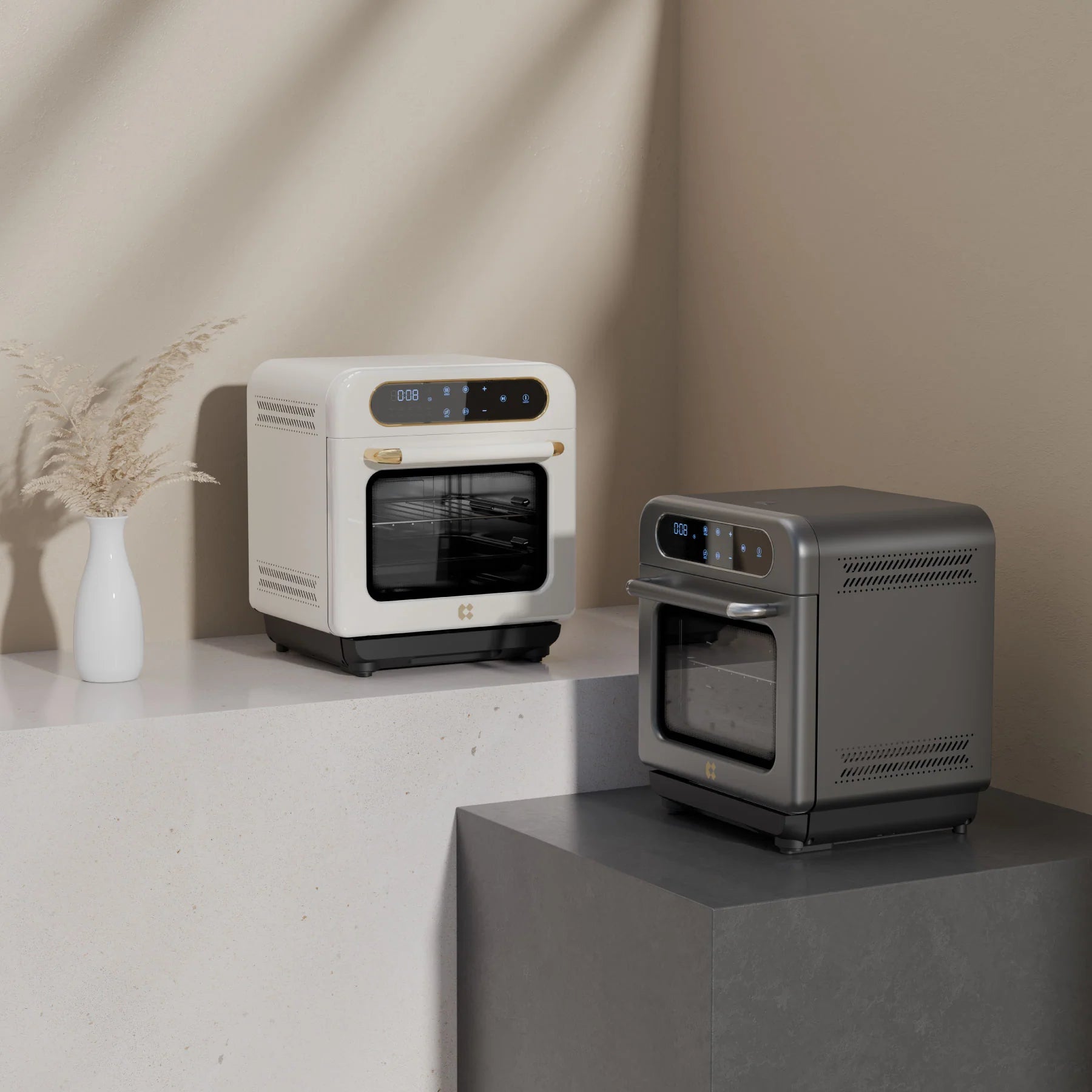 Ciarra Nosh Oven | 8-In-1 Steam Oven with Air Fryer | Ivory Mist