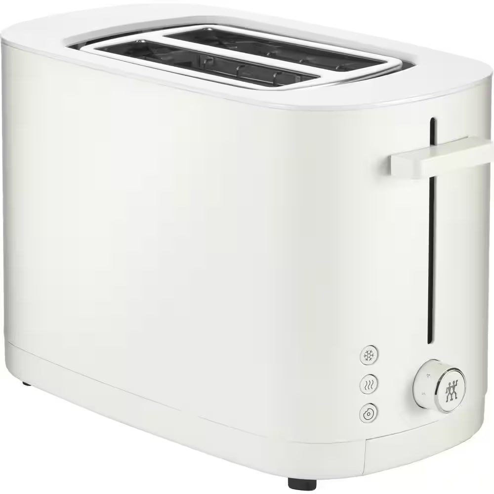 Enfinigy, 2-Slice Toaster, Extra Wide 1.5 In. Slots for Bagels and Toast, White