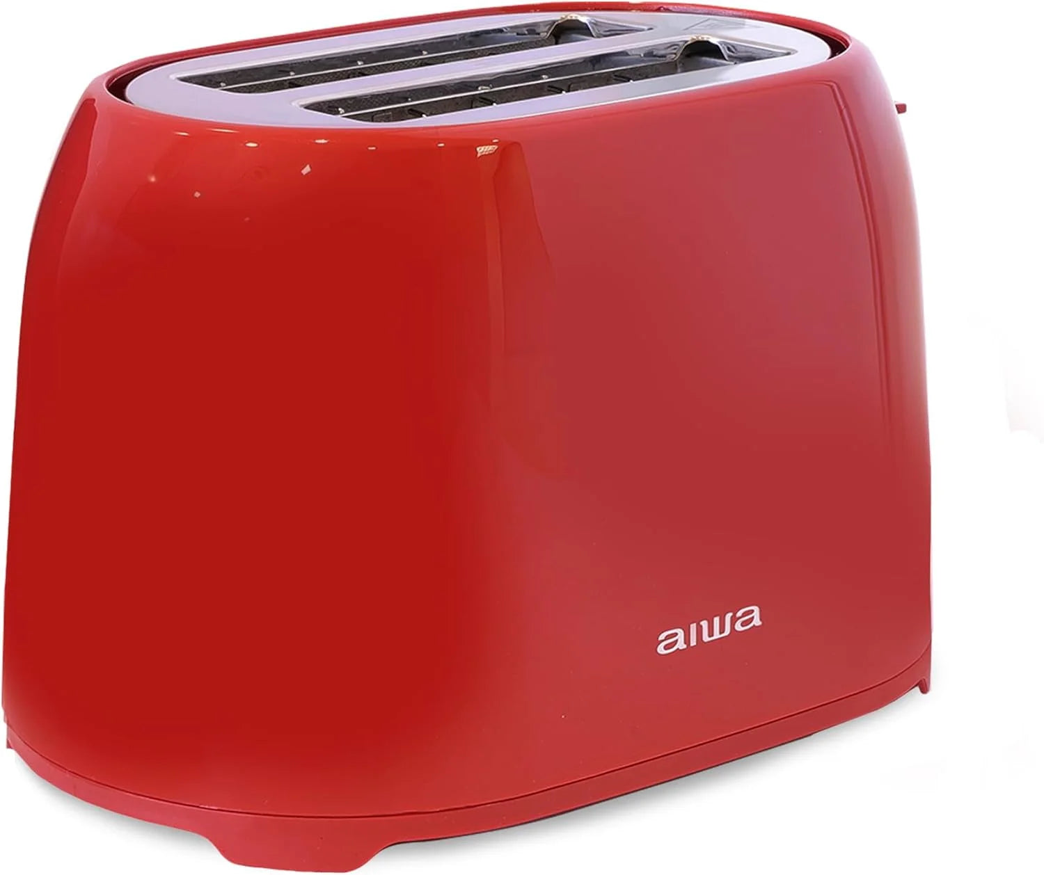 2-Slice Toaster with Wide Slots, 6 Browning Settings, and Crumb Tray, Red